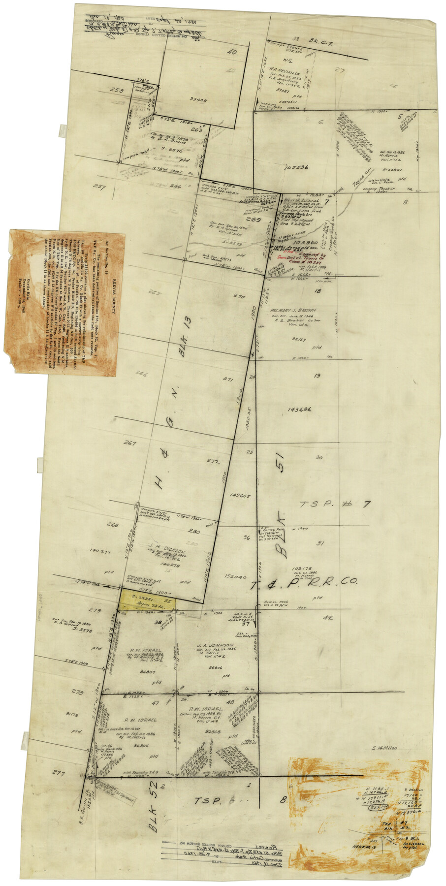 7490, Reeves County Rolled Sketch 22, General Map Collection
