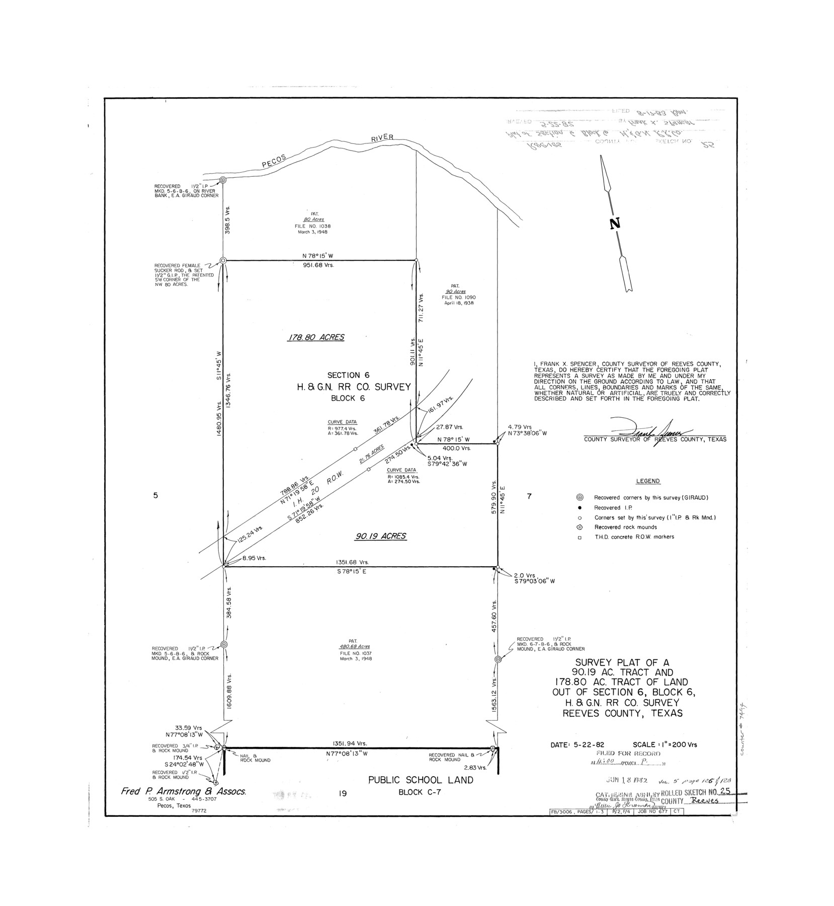 7494, Reeves County Rolled Sketch 25, General Map Collection