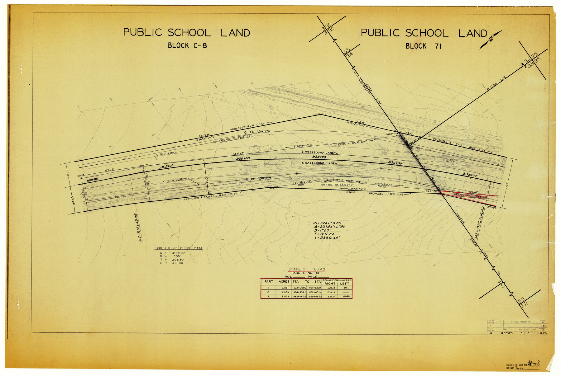 7501, Reeves County Rolled Sketch 33, General Map Collection