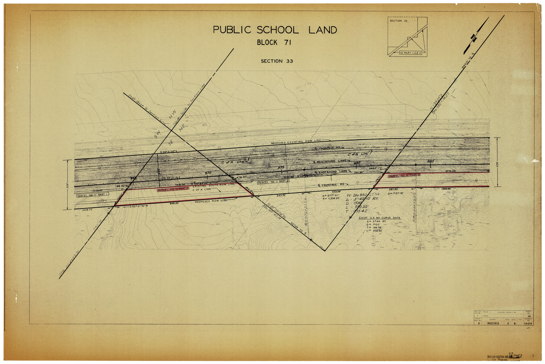 7503, Reeves County Rolled Sketch 33, General Map Collection
