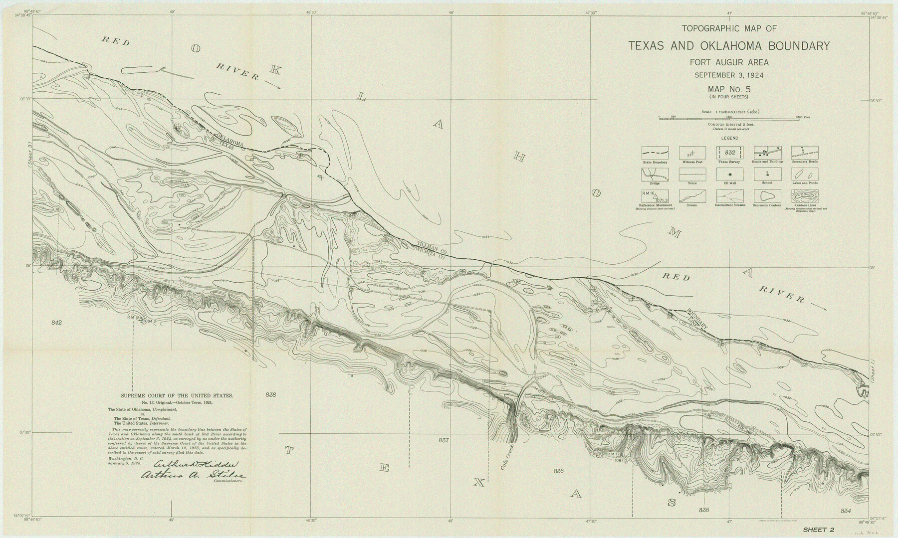 75112, Supreme Court of the United States, October Term, 1924, No. 13, Original - The State of Oklahoma, Complainant vs. The State of Texas, Defendant, The United States, Intervener, General Map Collection