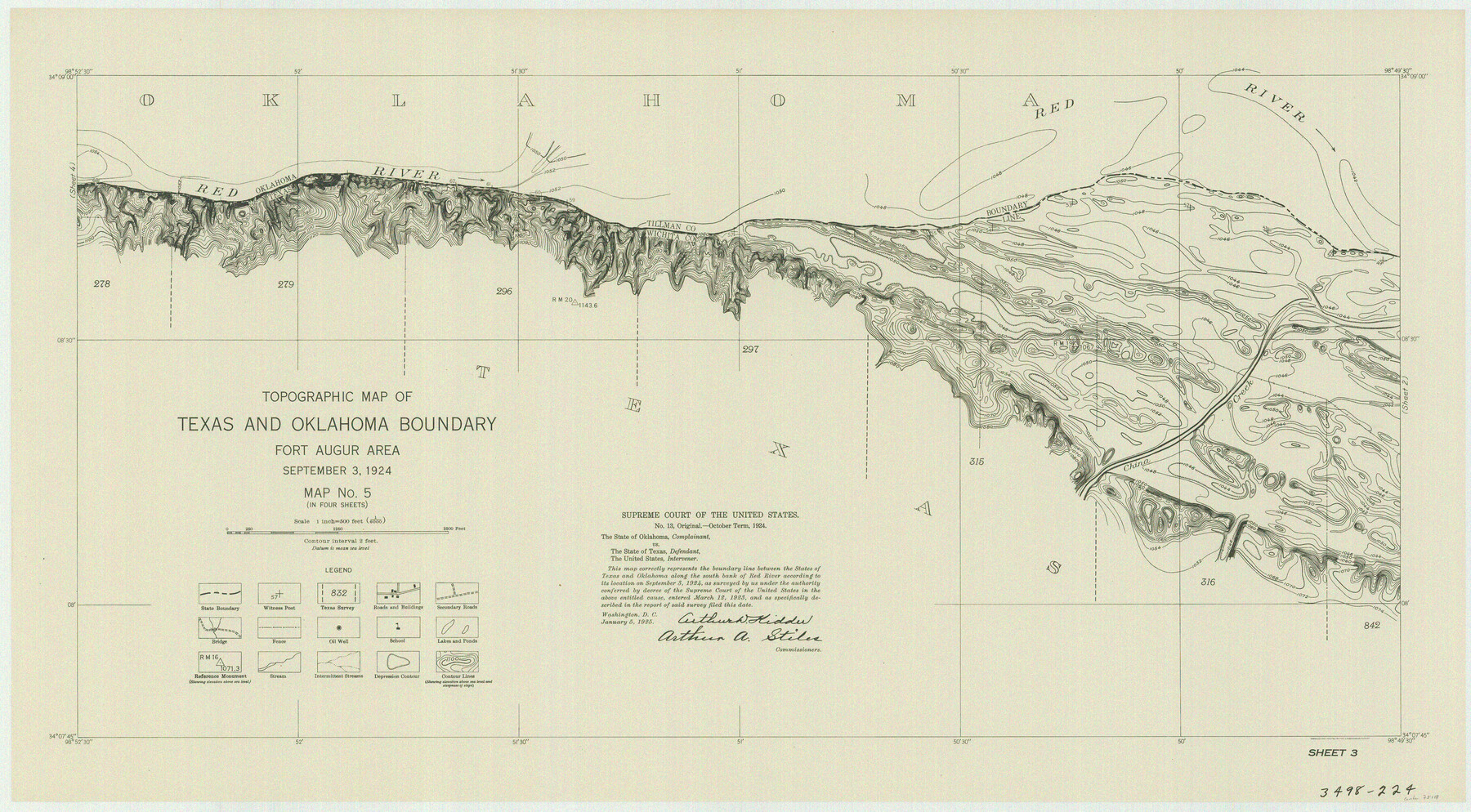 75118, Supreme Court of the United States, October Term, 1924, No. 13, Original - The State of Oklahoma, Complainant vs. The State of Texas, Defendant, The United States, Intervener, General Map Collection