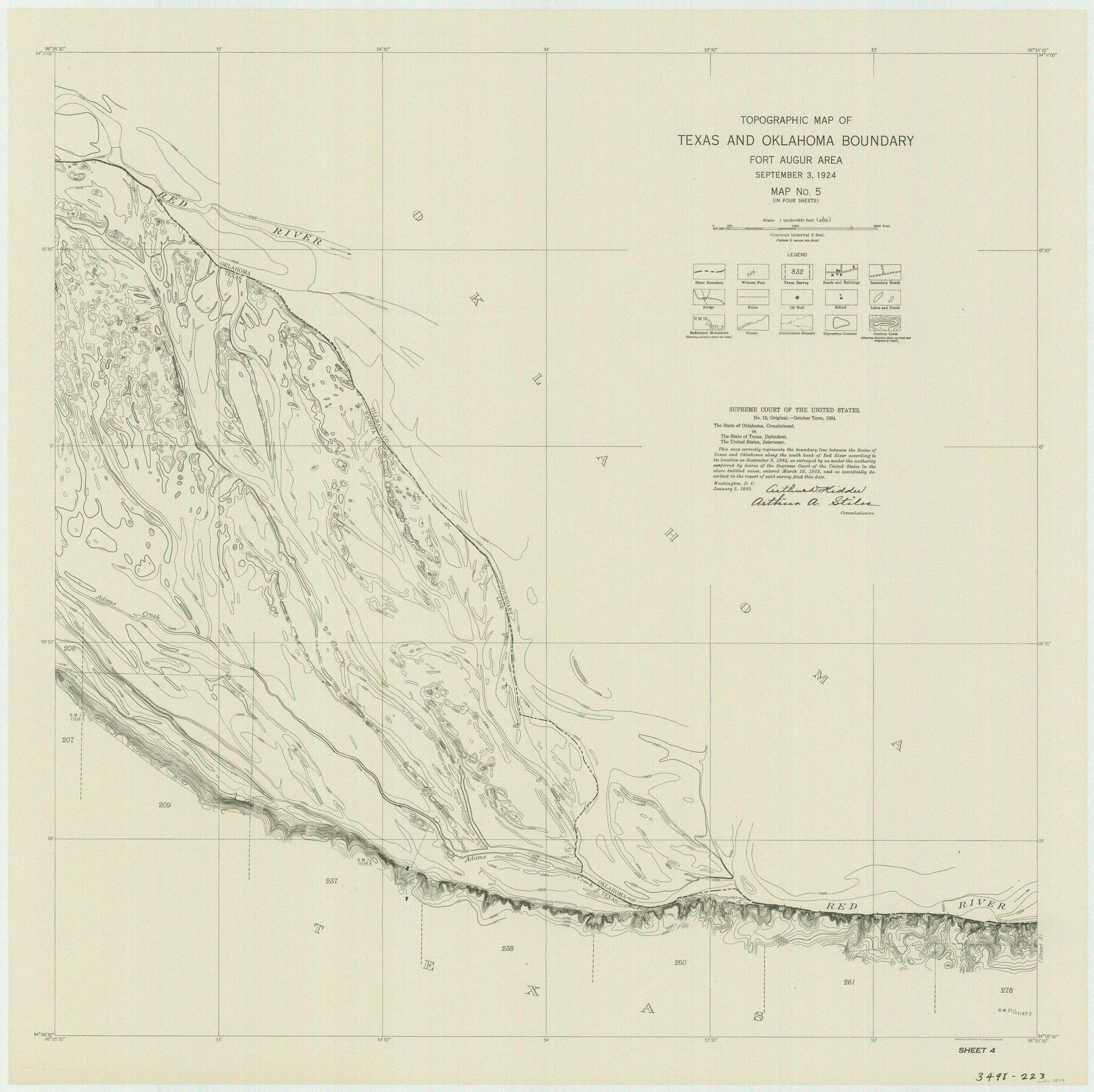 75119, Supreme Court of the United States, October Term, 1924, No. 13, Original - The State of Oklahoma, Complainant vs. The State of Texas, Defendant, The United States, Intervener, General Map Collection