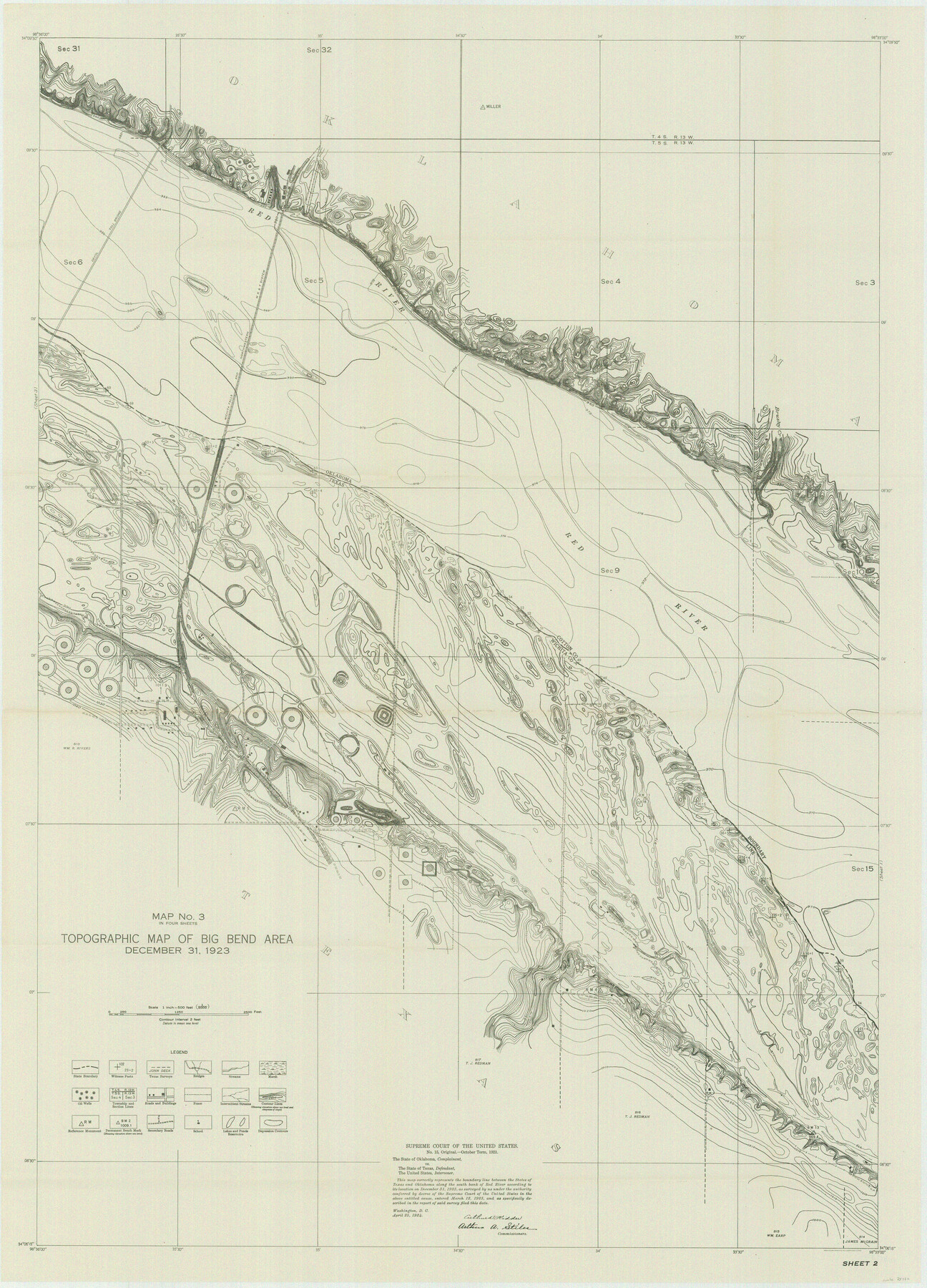 75122, Supreme Court of the United States, October Term, 1923, No. 15, Original - The State of Oklahoma, Complainant vs. The State of Texas, Defendant, The United States, Intervener; Report of the Boundary Commissioners, General Map Collection