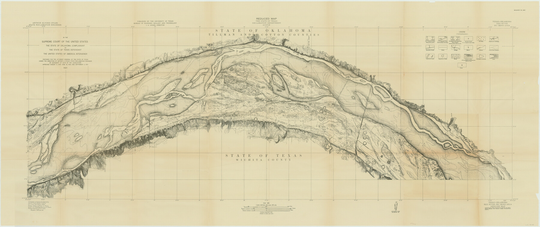 75127, In the Supreme Court of the United States The State of Oklahoma, Complainant vs. The State of Texas, Defendant, The United States of America, Intervener - 1921, General Map Collection