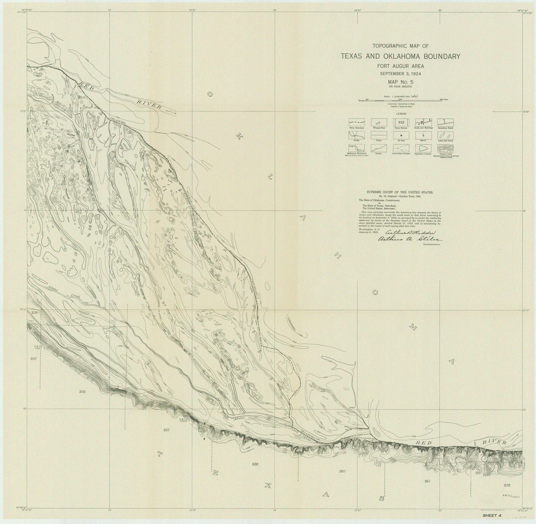 75132, Supreme Court of the United States, October Term, 1924, No. 13, Original - The State of Oklahoma, Complainant vs. The State of Texas, Defendant, The United States, Intervener, General Map Collection