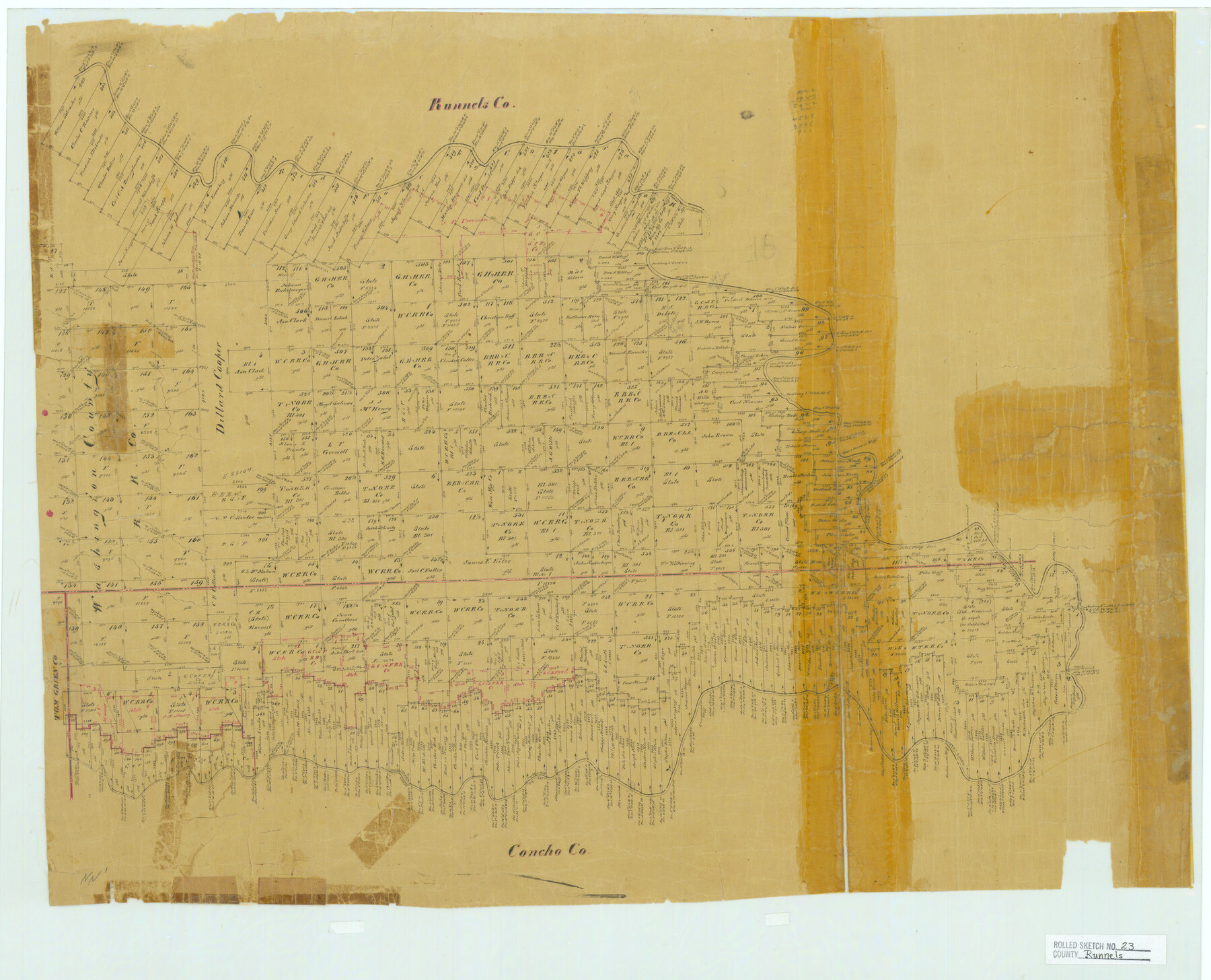 7514, Runnels County Rolled Sketch 23, General Map Collection