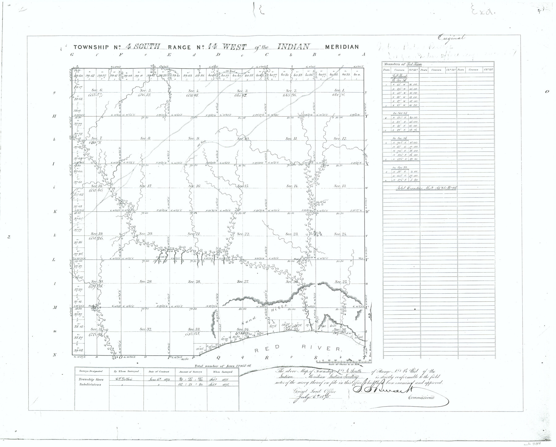 75144, Township No. 4 South Range No. 14 West of the Indian Meridian, General Map Collection