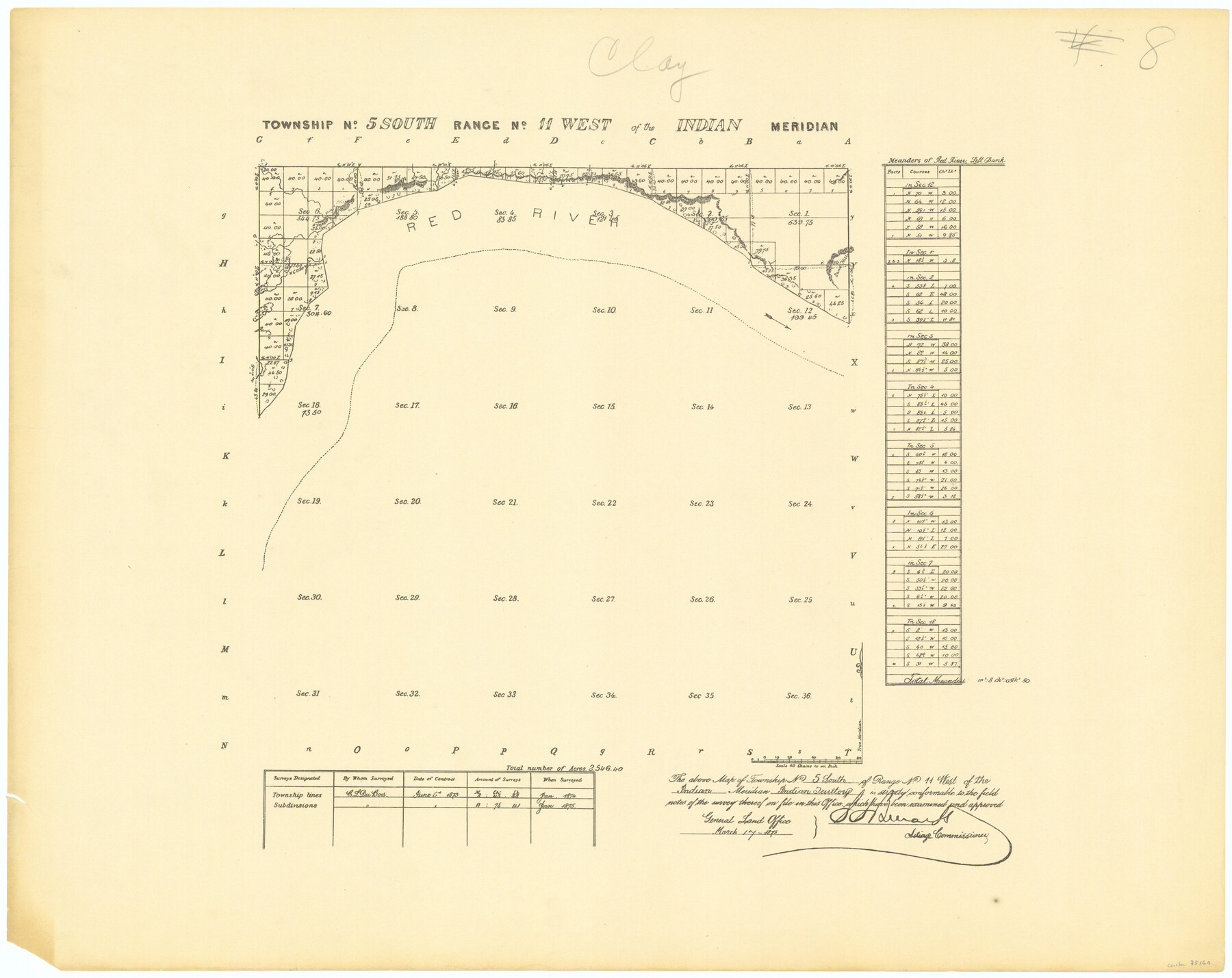 75160, Township No. 5 South Range No. 11 West of the Indian Meridian, General Map Collection