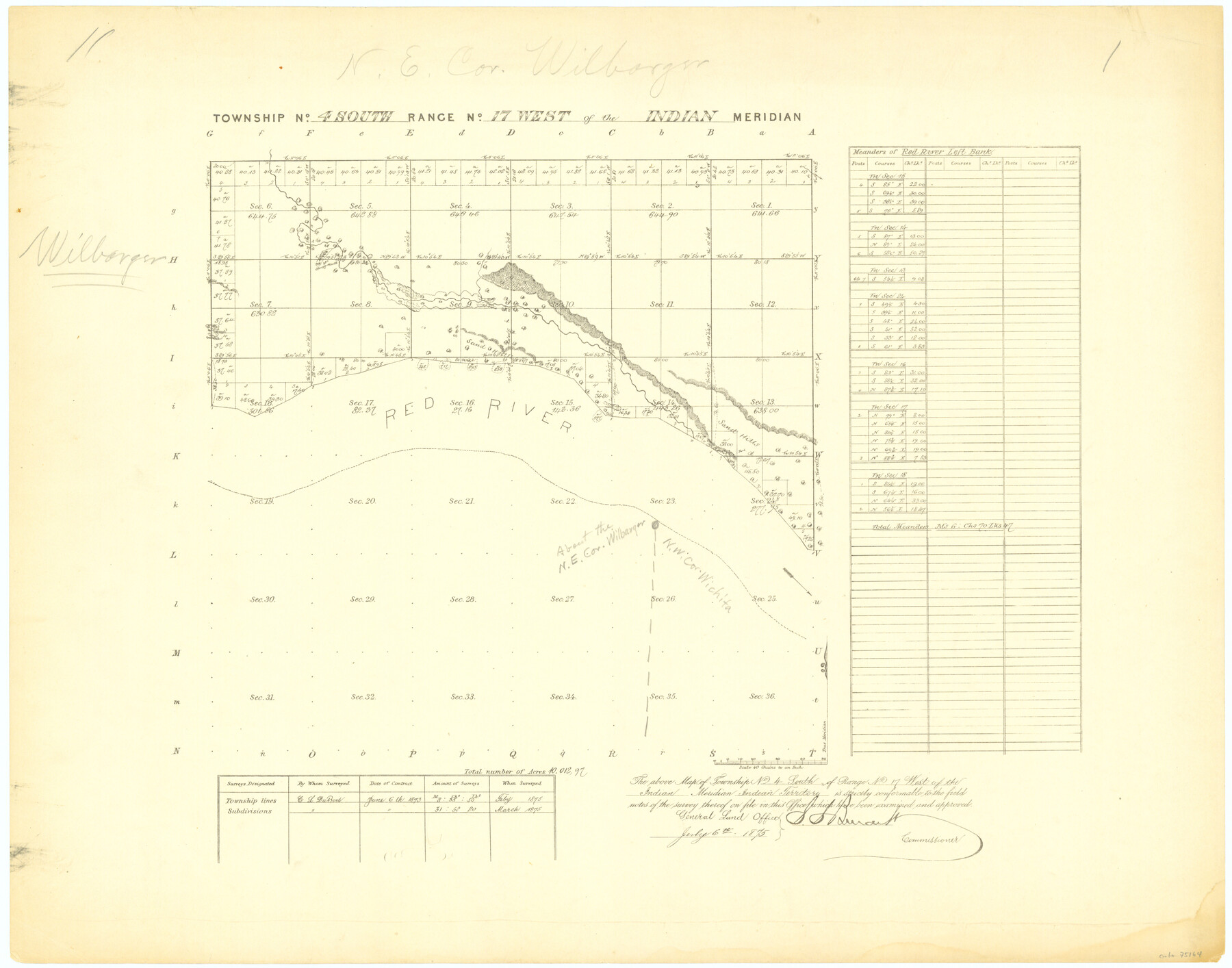 75164, Township No. 4 South Range No. 17 West of the Indian Meridian, General Map Collection