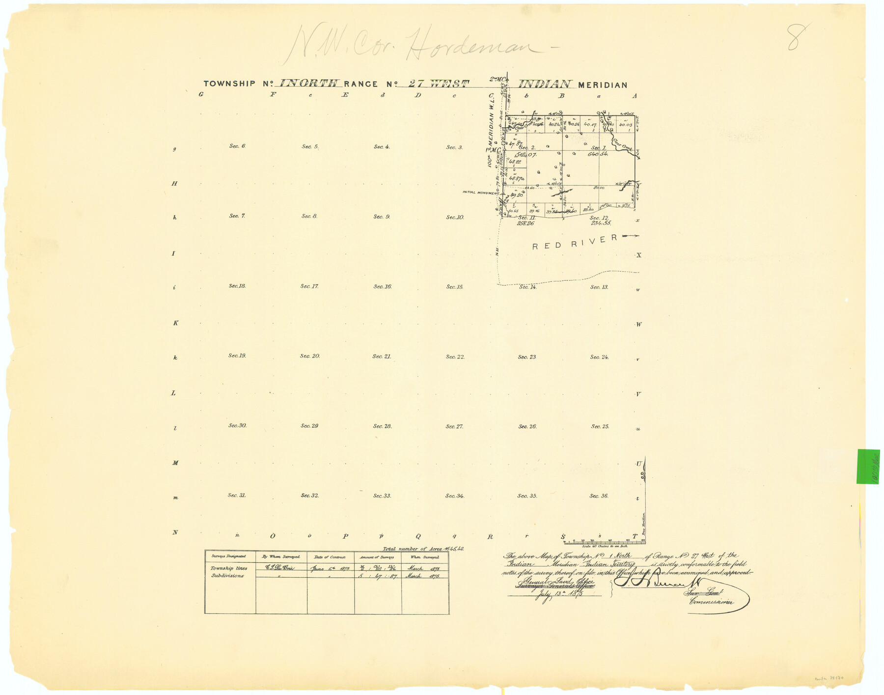 75170, Township No. 1 North Range No. 27 West Indian Meridian, General Map Collection