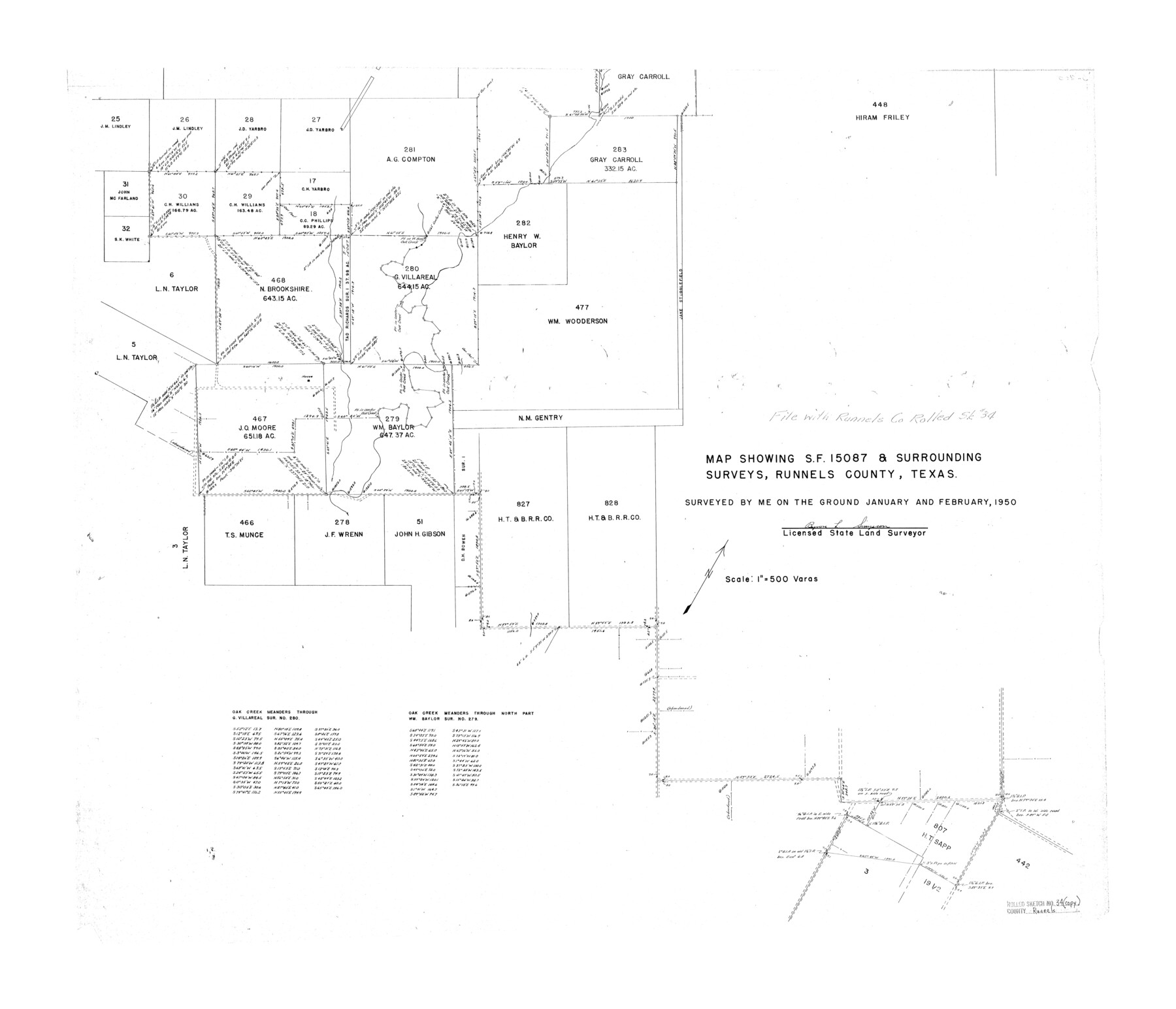 7522, Runnels County Rolled Sketch 34, General Map Collection