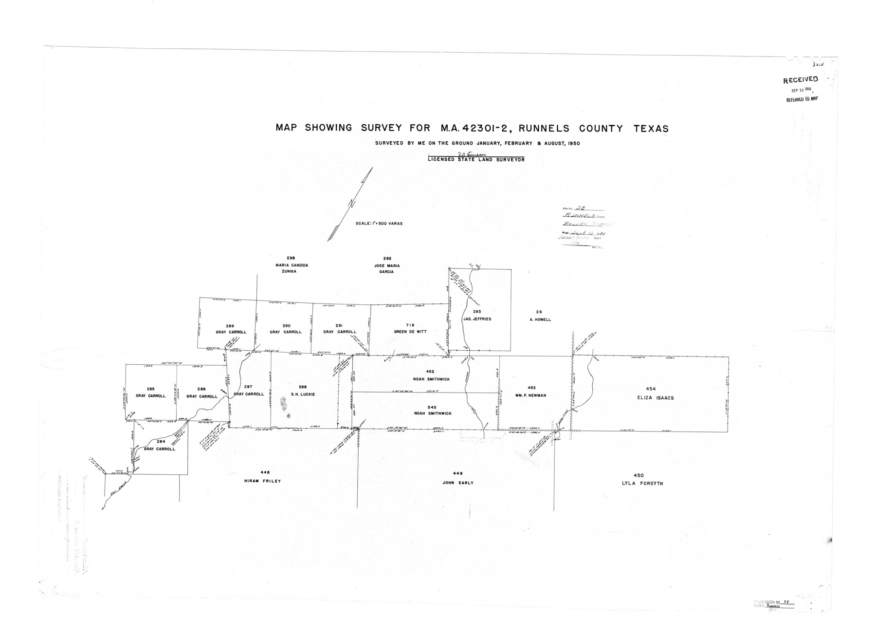 7524, Runnels County Rolled Sketch 38, General Map Collection
