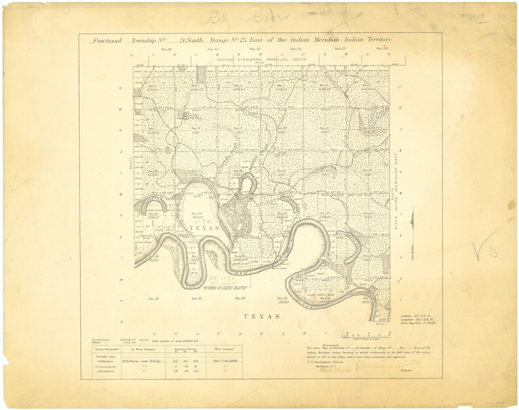 75241, Fractional Township No. 9 South Range No. 24 East of the Indian Meridian, Indian Territory, General Map Collection