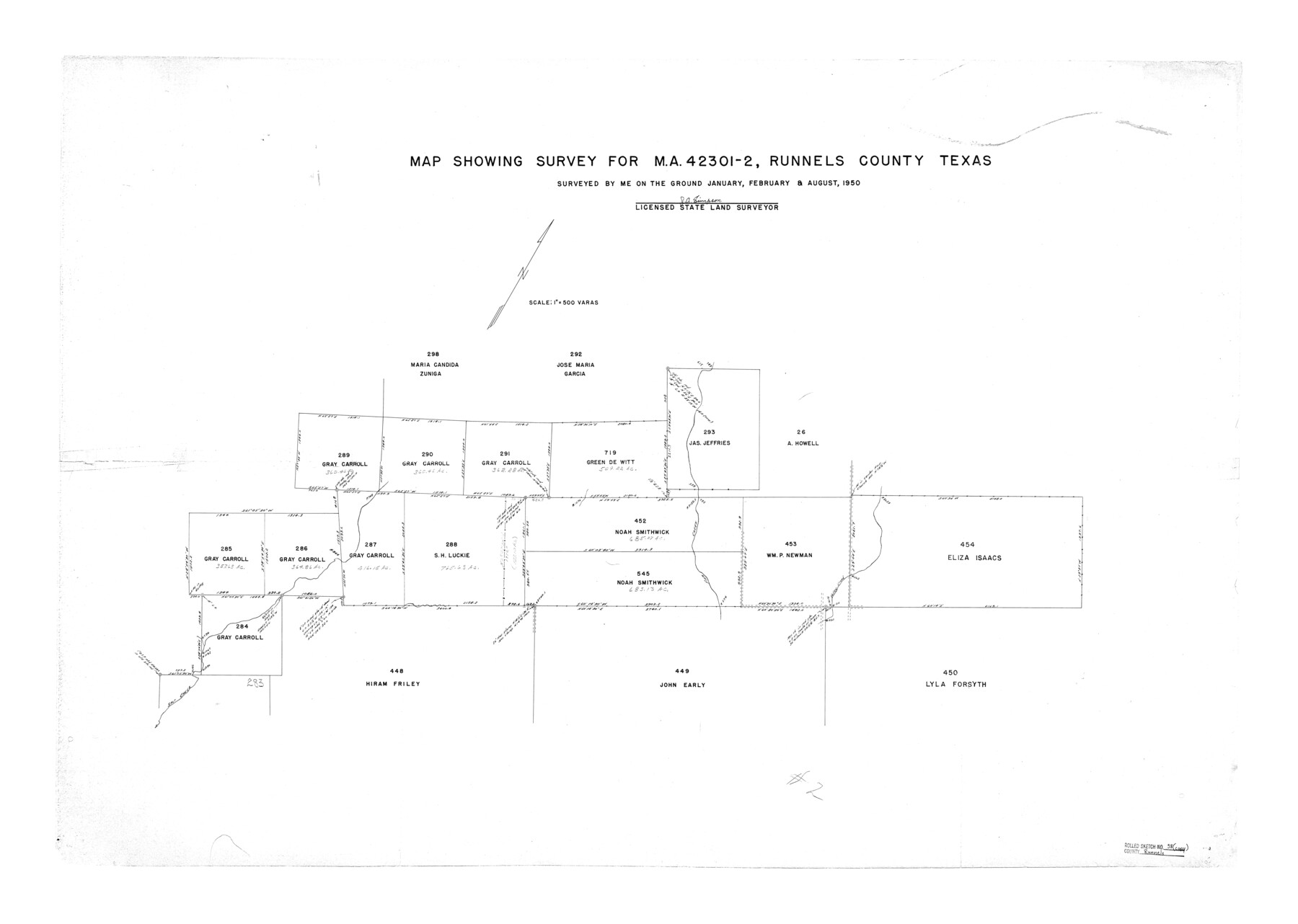 7525, Runnels County Rolled Sketch 38, General Map Collection