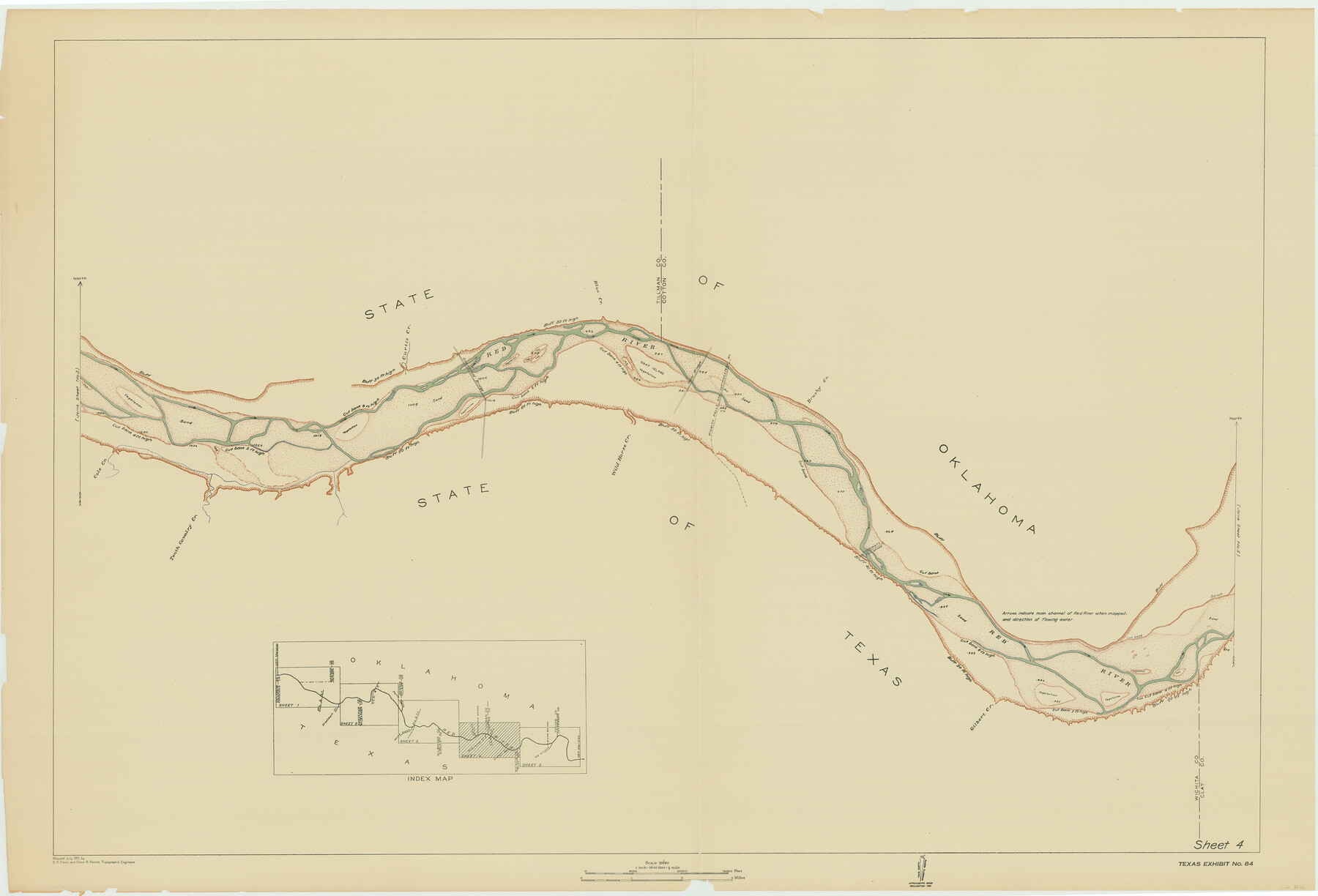 75261, Texas Exhibit No. 84 - [Texas and Oklahoma Red River Boundary], General Map Collection