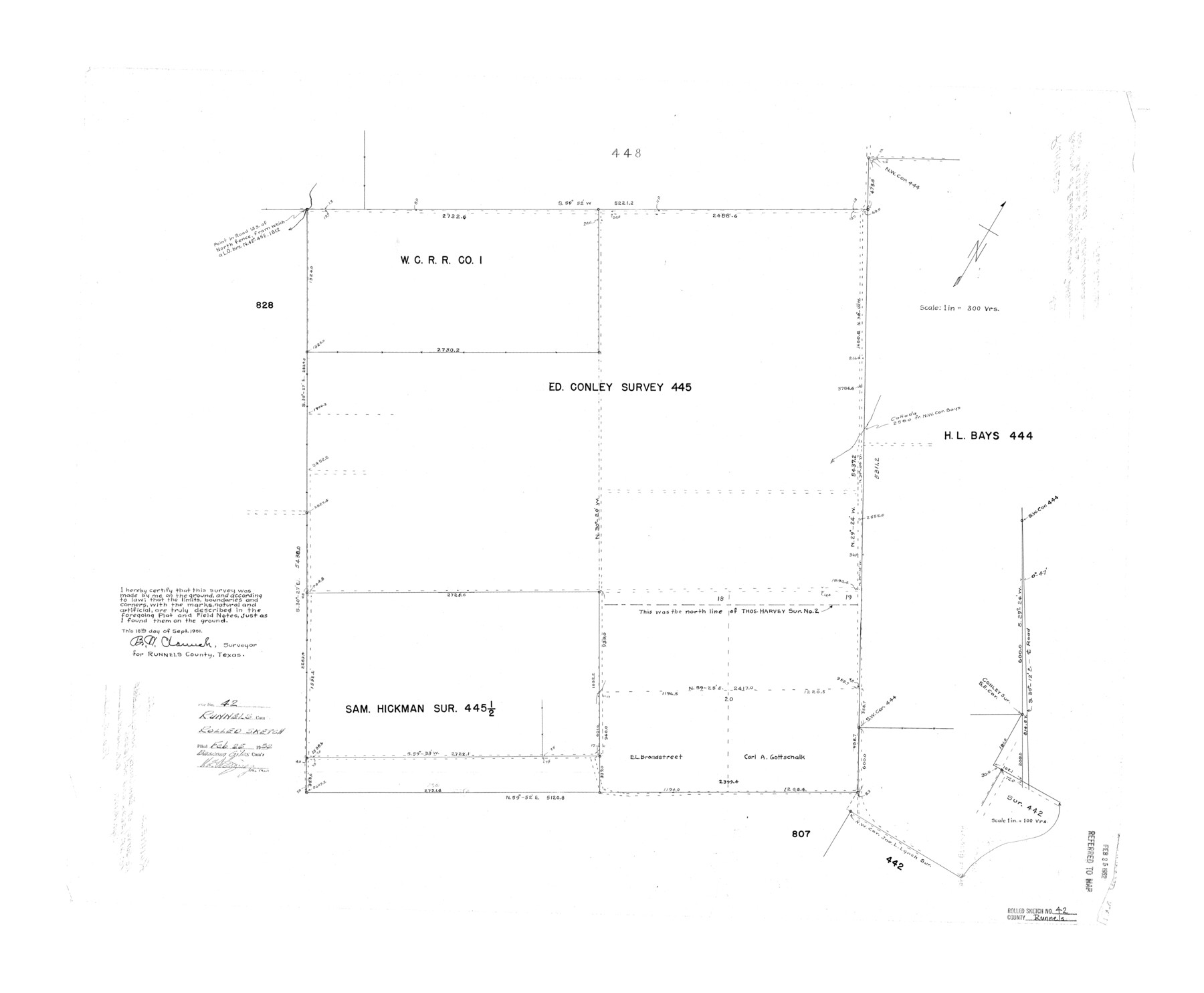 7530, Runnels County Rolled Sketch 42, General Map Collection