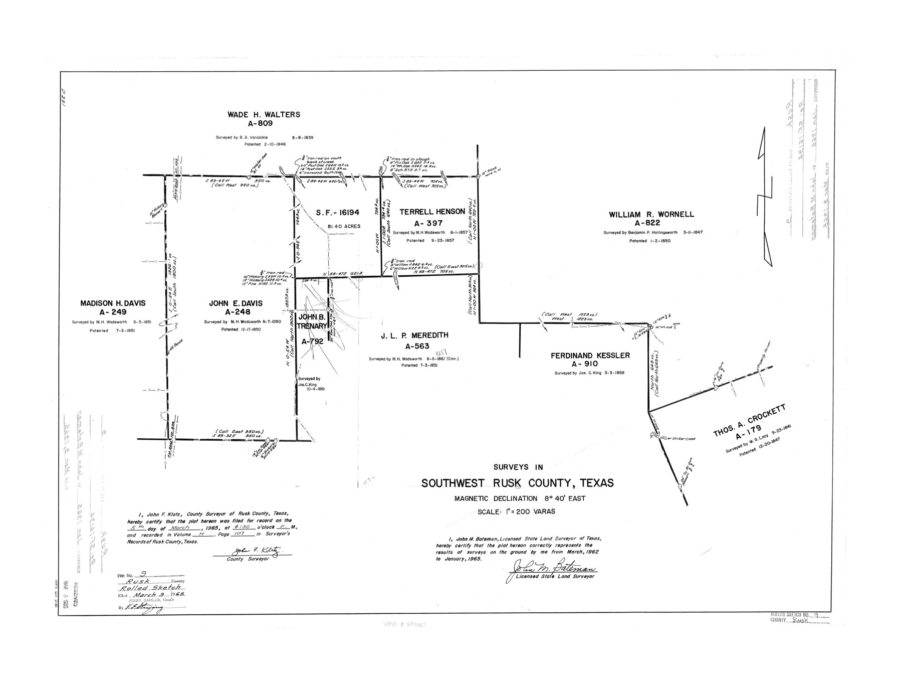 7546, Rusk County Rolled Sketch 9, General Map Collection