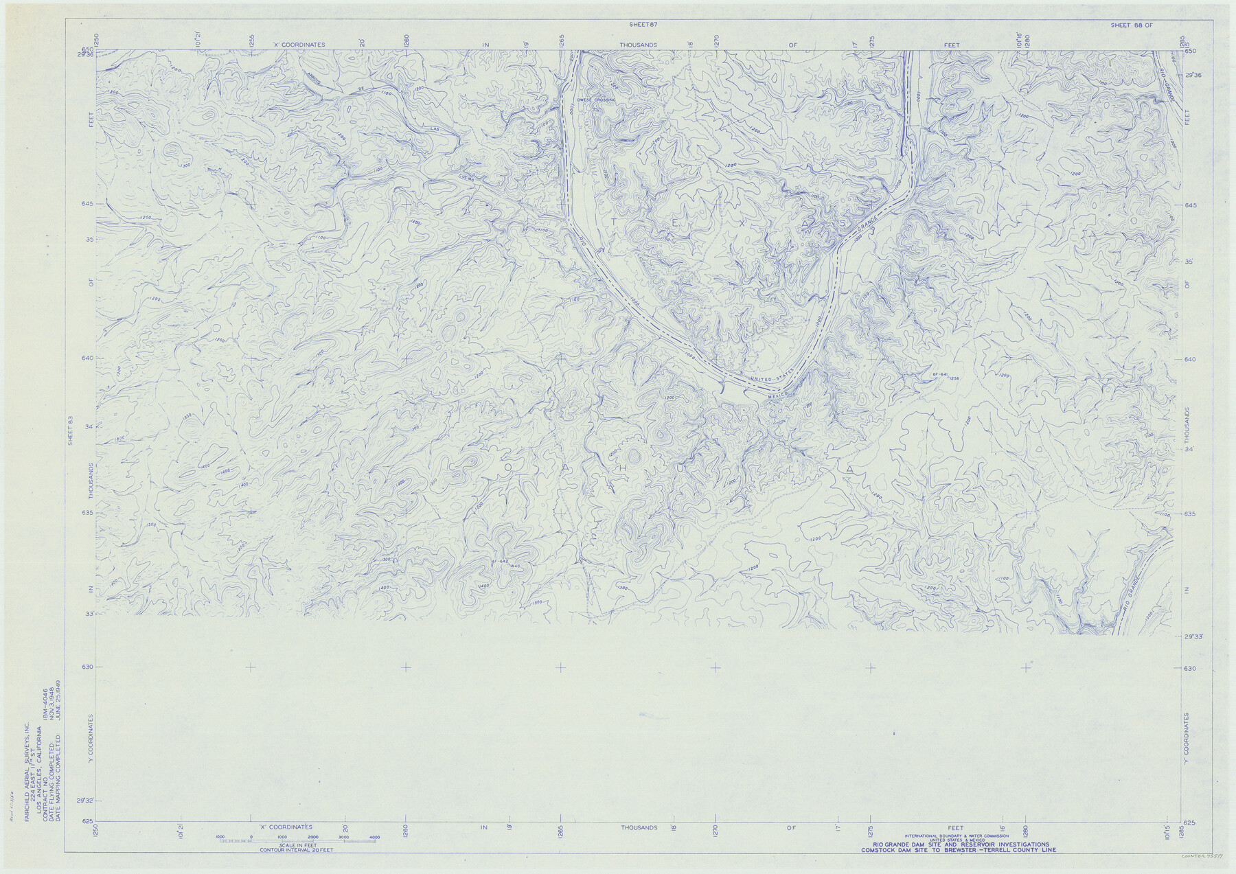 75517, Amistad International Reservoir on Rio Grande 88, General Map Collection