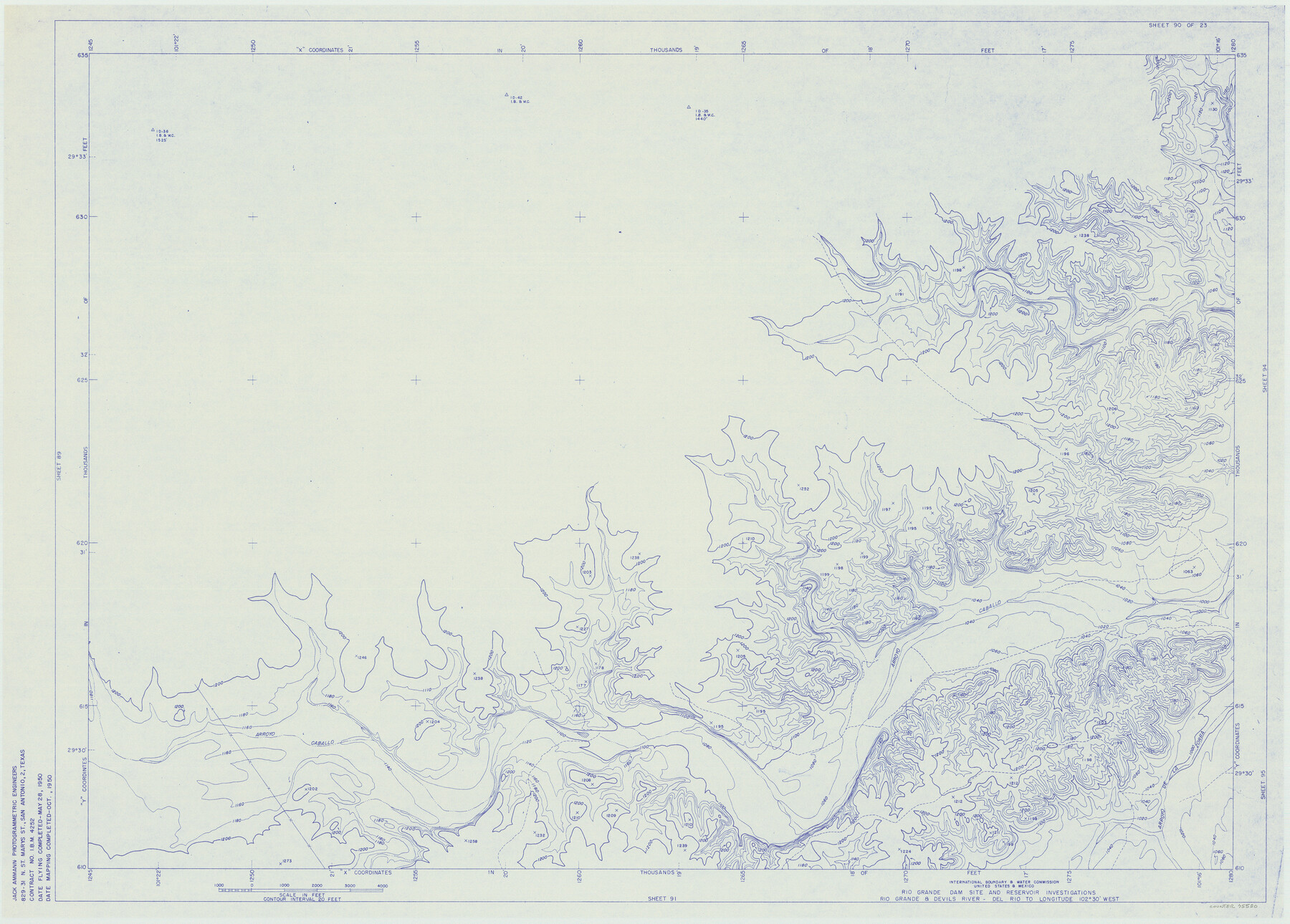 75520, Amistad International Reservoir on Rio Grande 90, General Map Collection