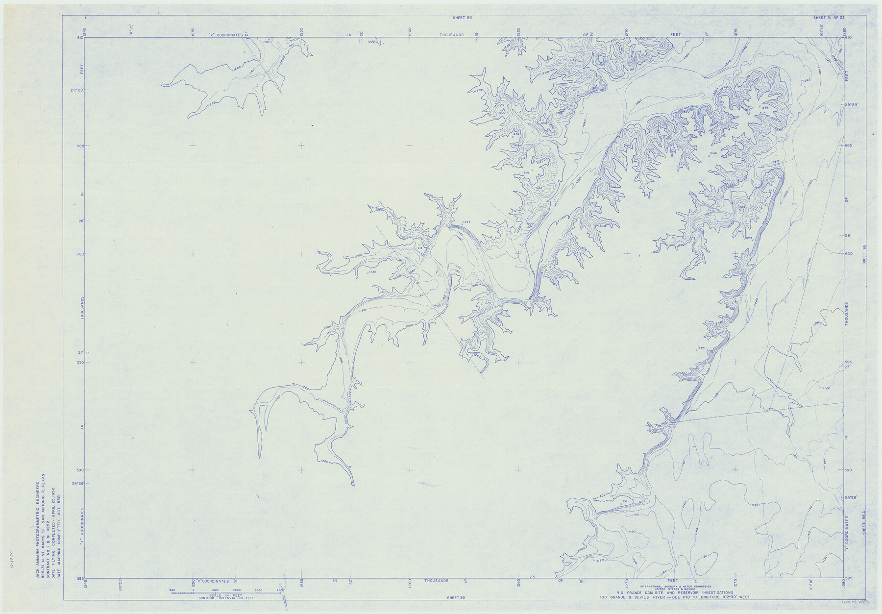 75521, Amistad International Reservoir on Rio Grande 91, General Map Collection
