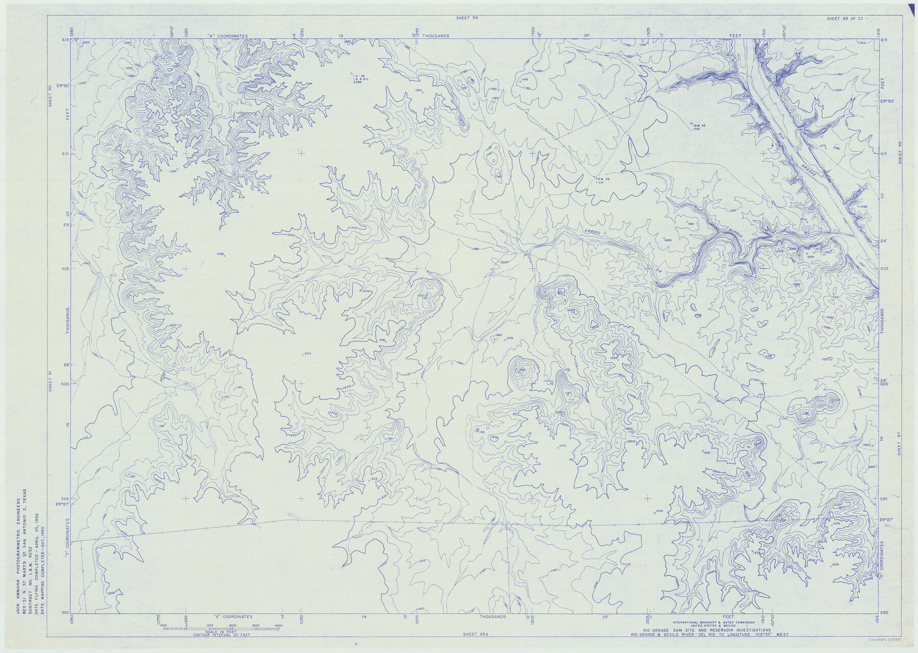 75525, Amistad International Reservoir on Rio Grande 95, General Map Collection