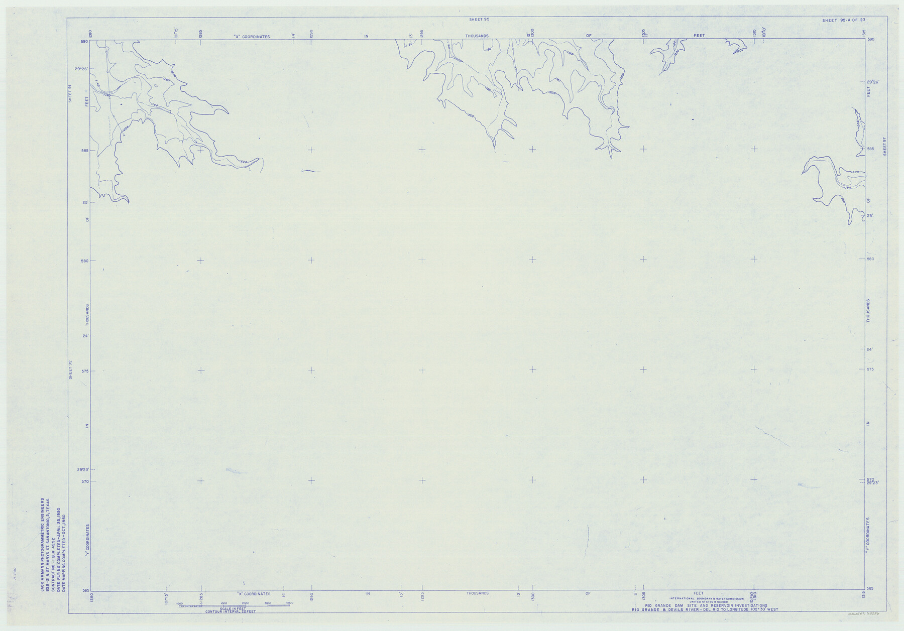 75526, Amistad International Reservoir on Rio Grande 95a, General Map Collection