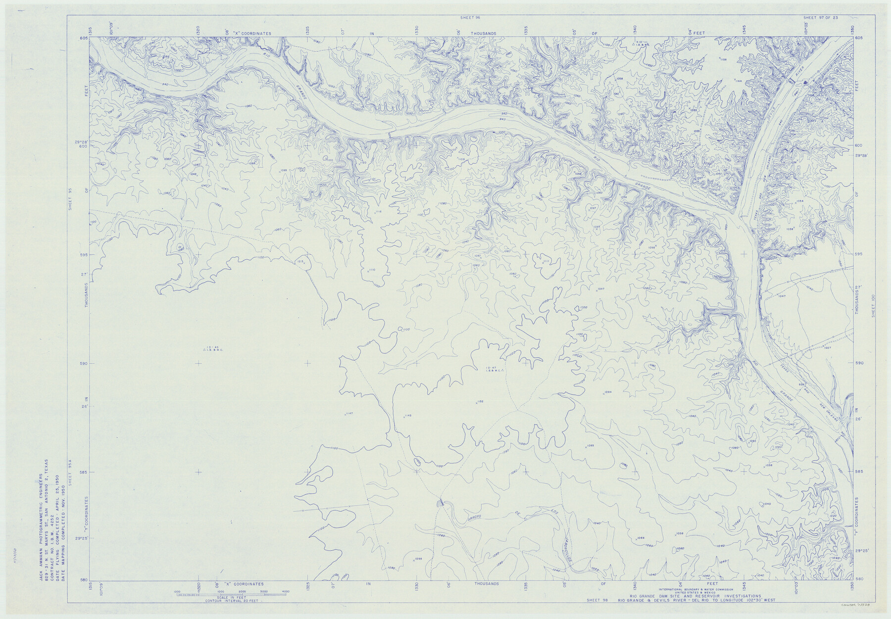 75528, Amistad International Reservoir on Rio Grande 97, General Map Collection
