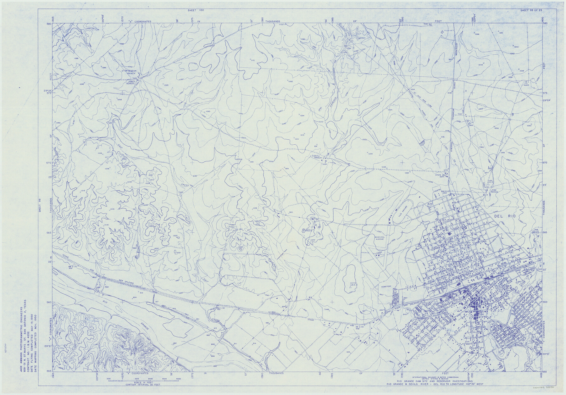 75530, Amistad International Reservoir on Rio Grande 99, General Map Collection