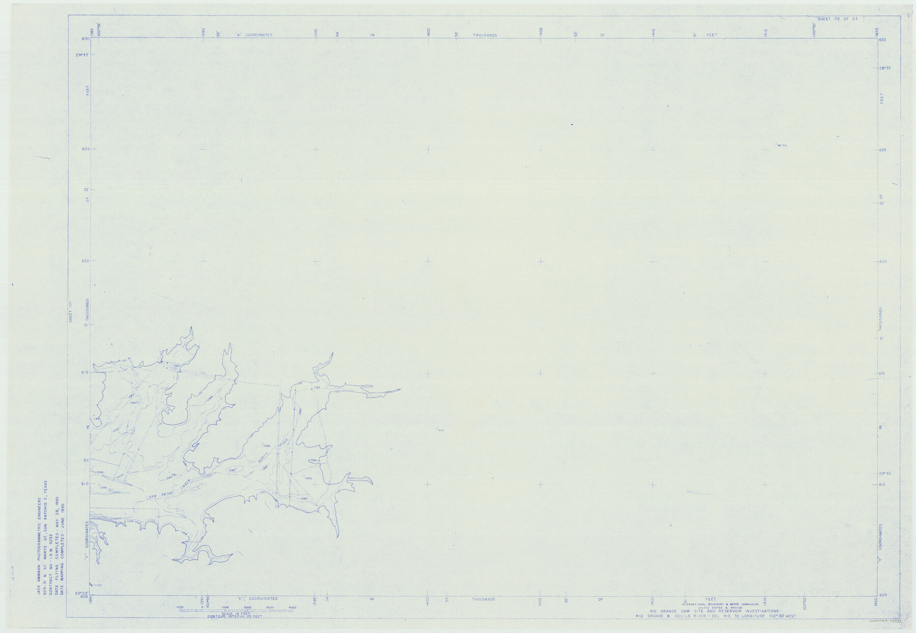 75533, Amistad International Reservoir on Rio Grande 102, General Map Collection