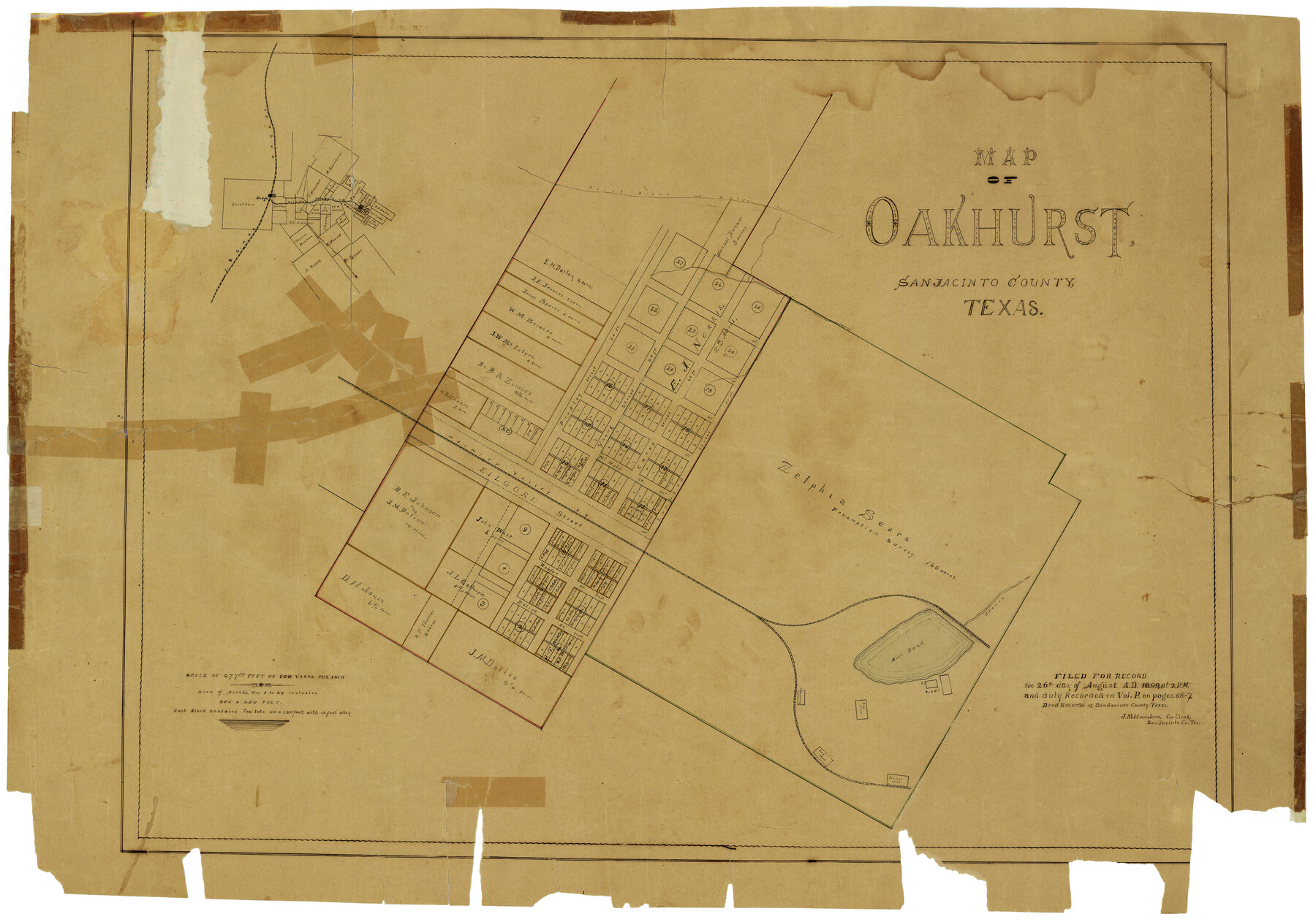 7556, Map of Oakhurst, General Map Collection
