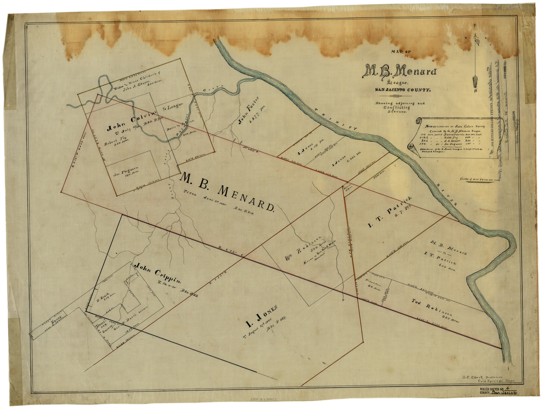 7557, San Jacinto County Rolled Sketch 4, General Map Collection
