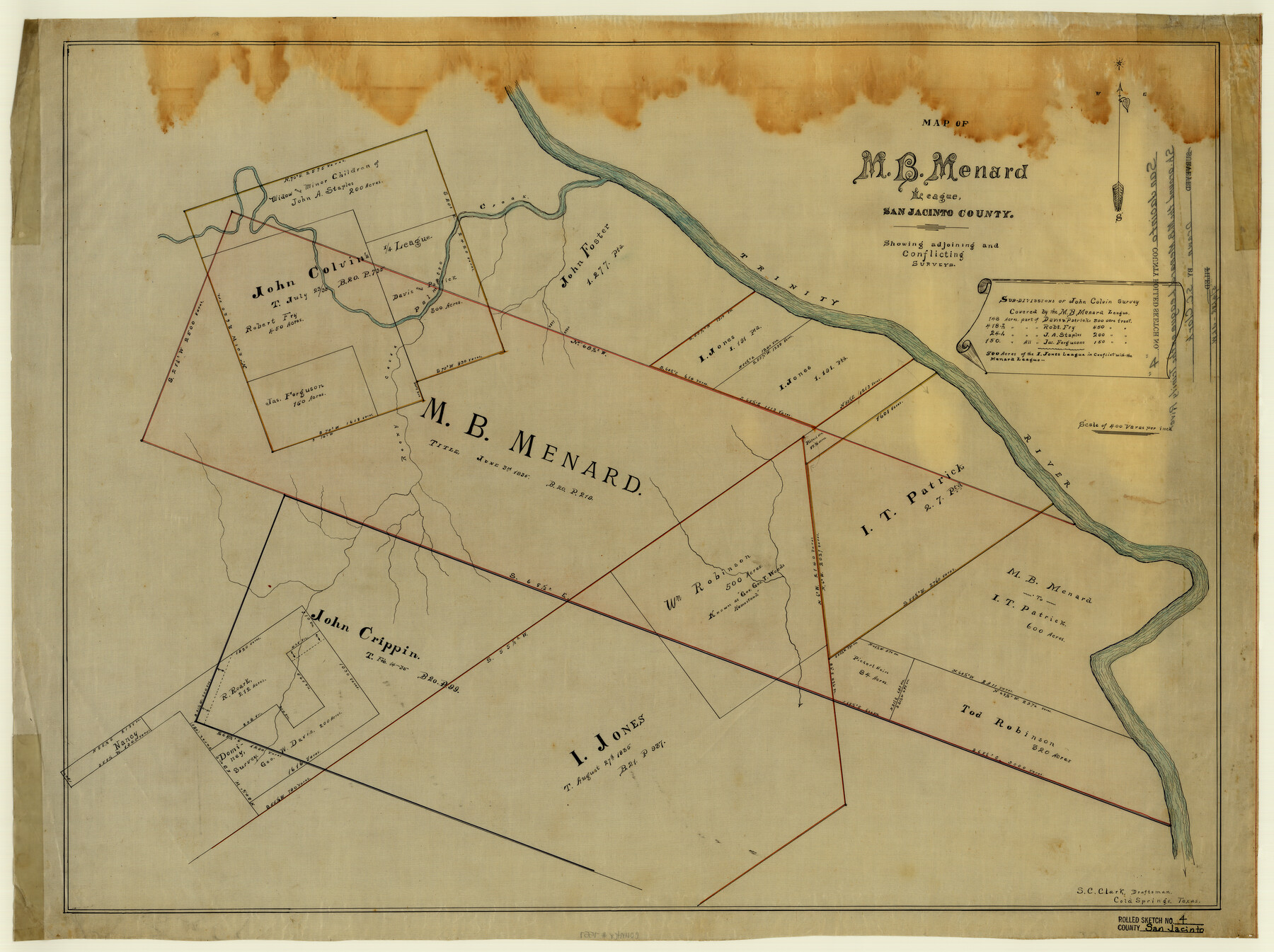 7557, San Jacinto County Rolled Sketch 4, General Map Collection