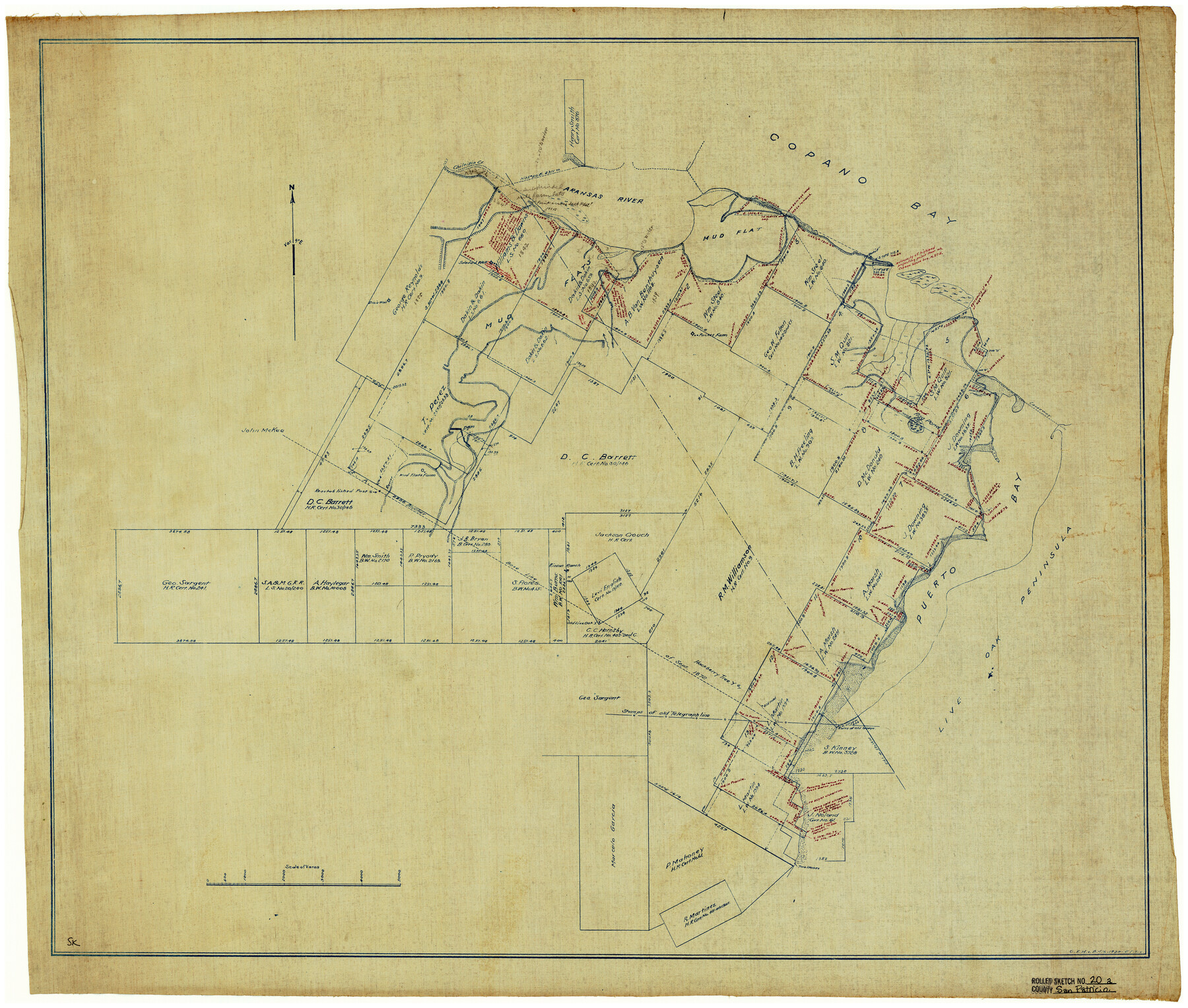 7579, San Patricio County Rolled Sketch 20A, General Map Collection