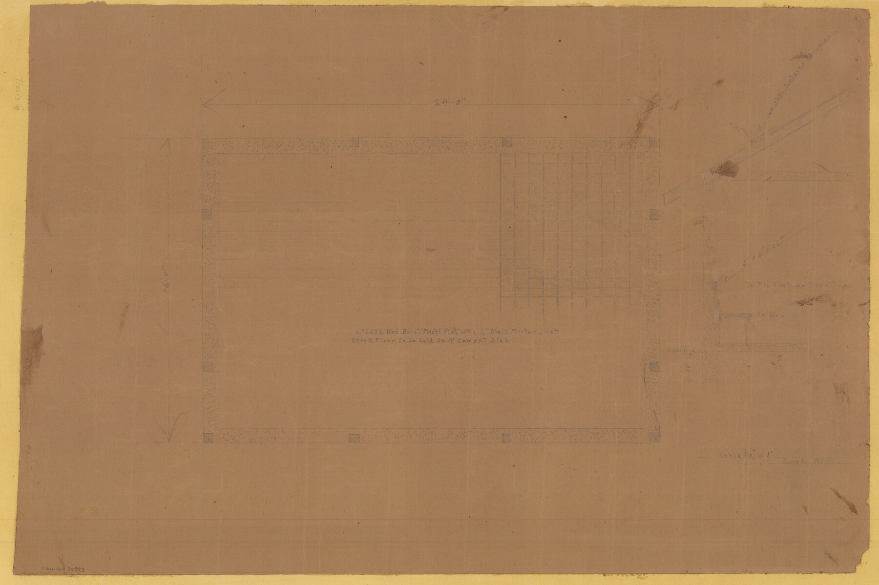 75793, [Unknown Building Sketch], Maddox Collection