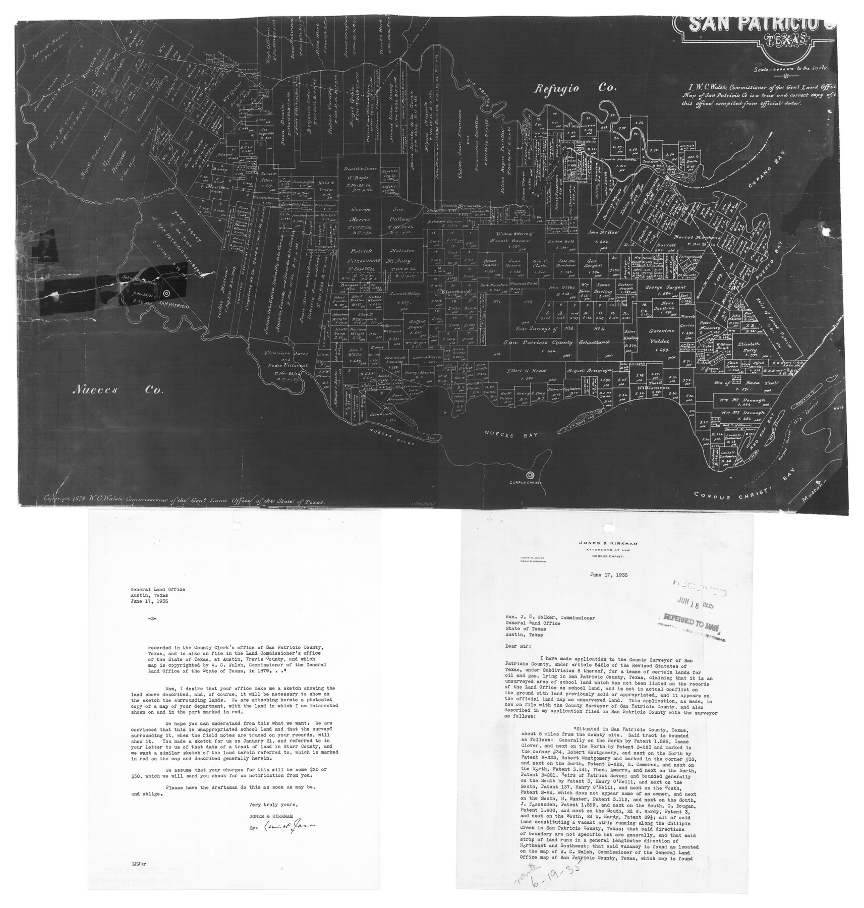 7580, San Patricio County Rolled Sketch 21, General Map Collection
