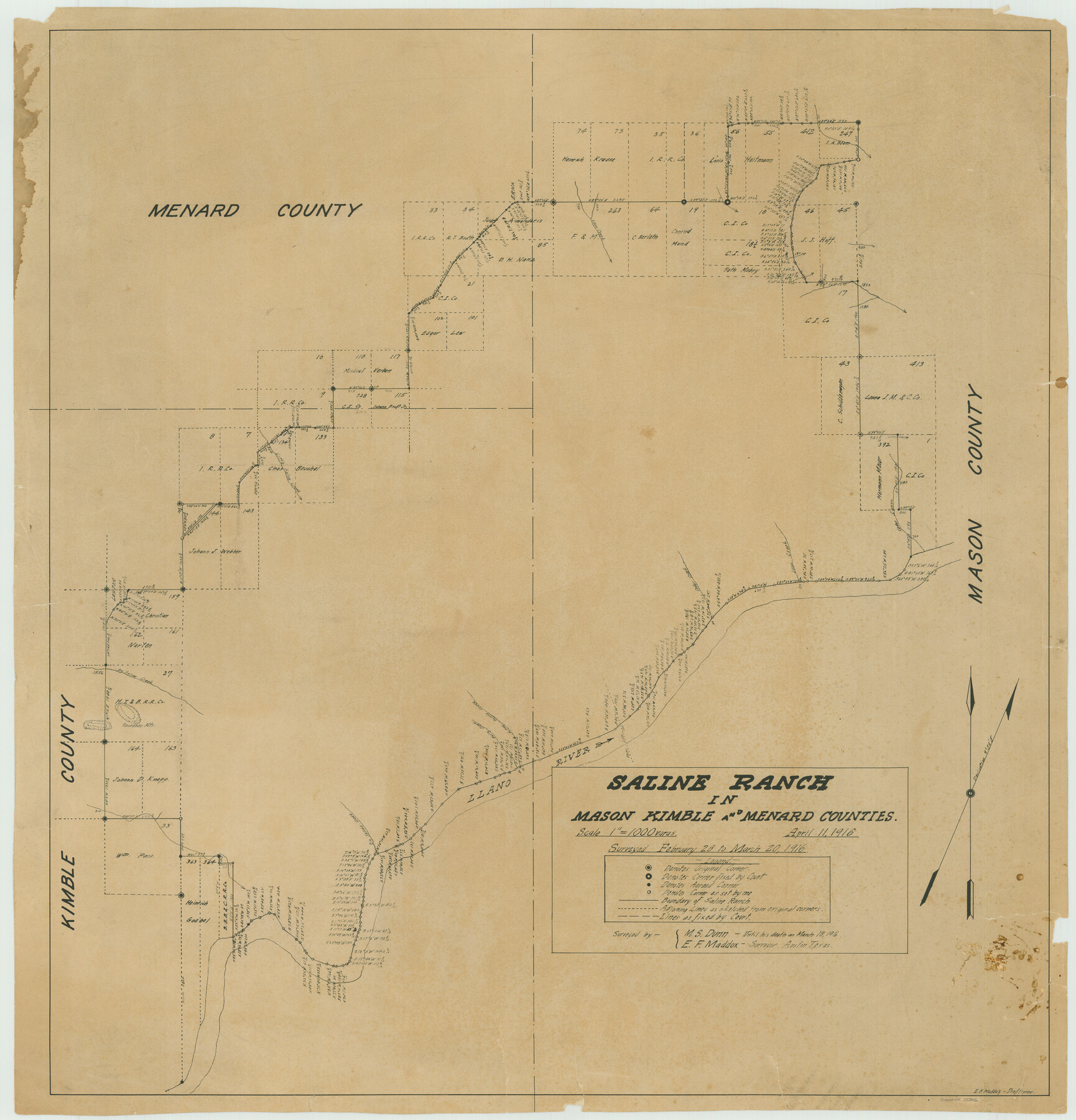 75806, Saline Ranch in Mason, Kimble and Menard Counties, Maddox Collection