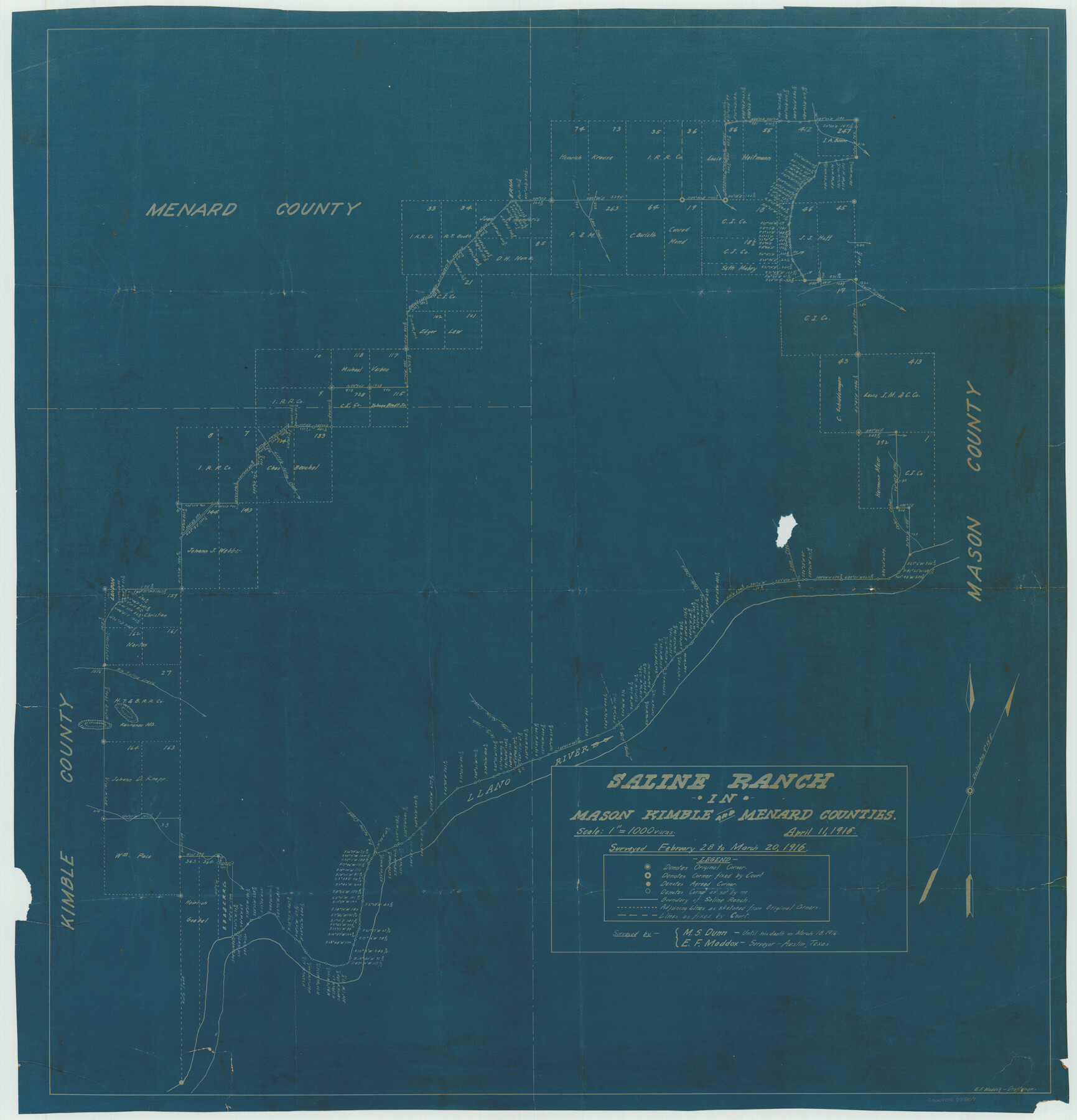 75807, Saline Ranch in Mason, Kimble and Menard Counties, Maddox Collection