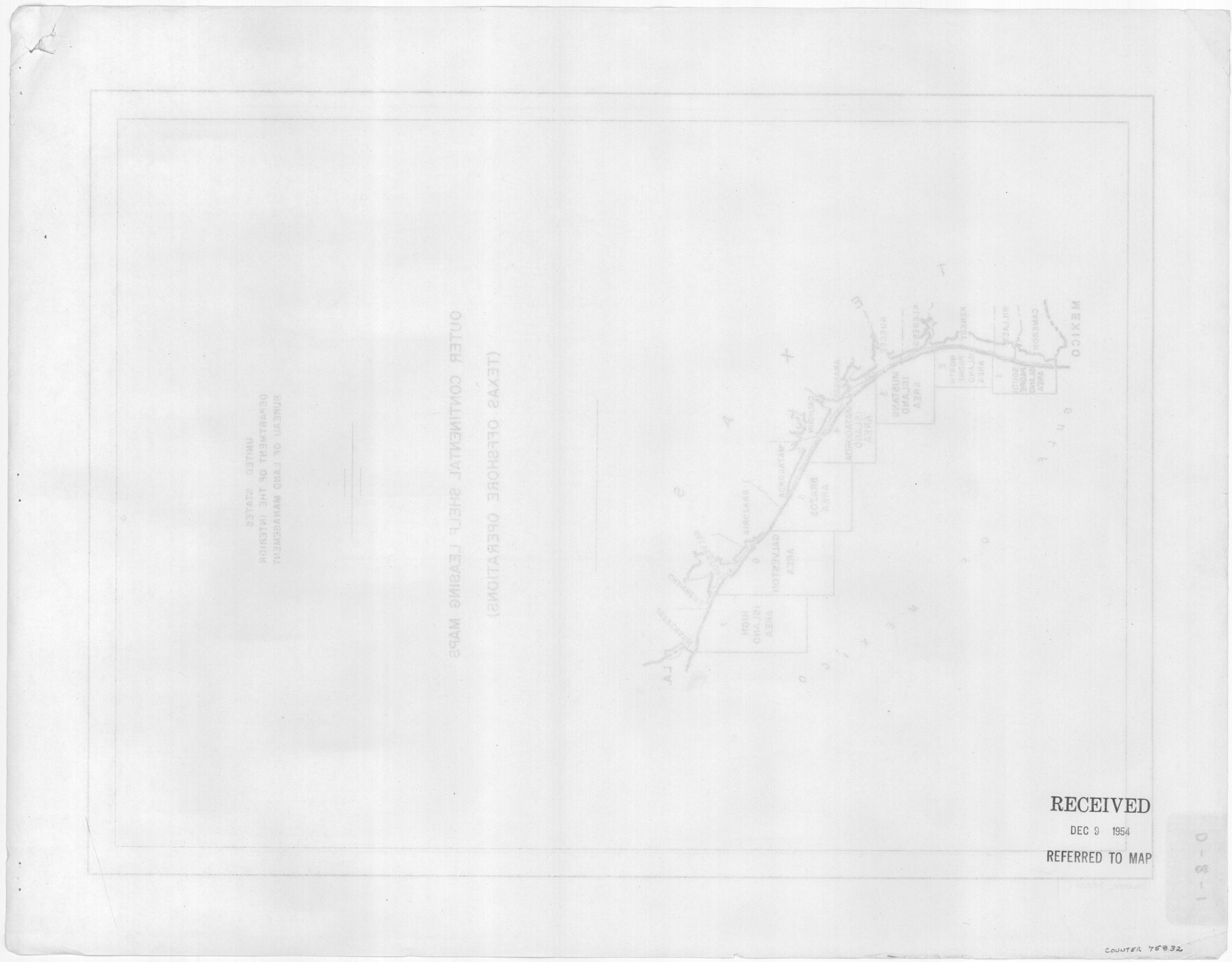 75832, Outer Continental Shelf Leasing Map, Texas, General Map Collection