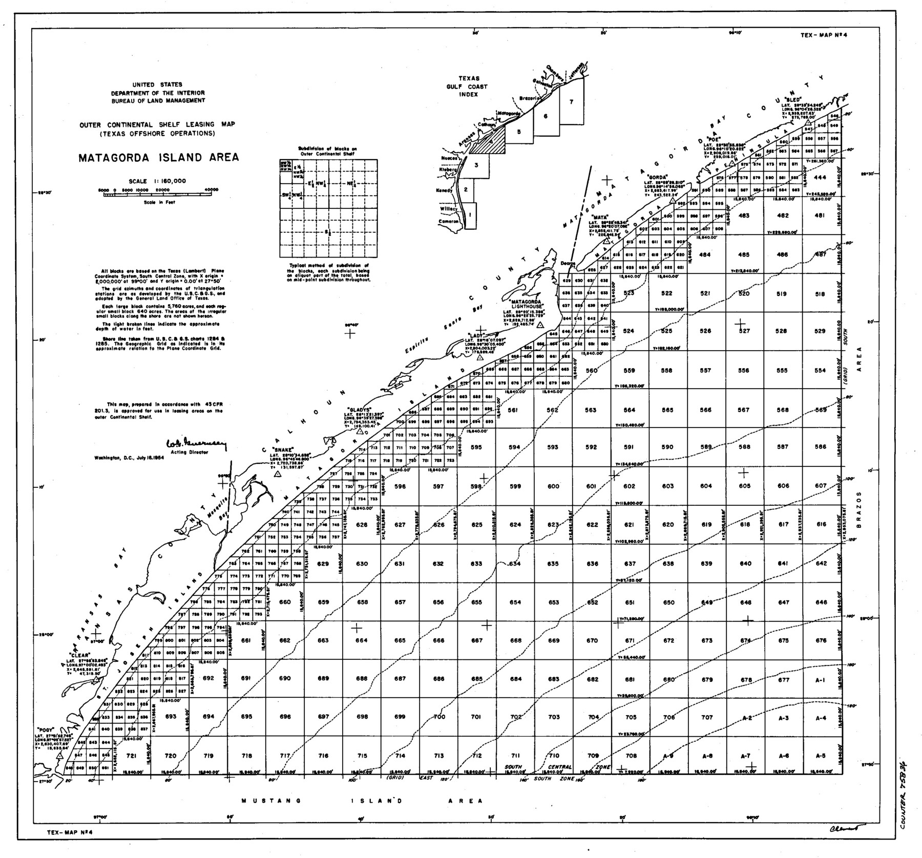 75836, Outer Continental Shelf Leasing Maps (Texas Offshore Operations), General Map Collection