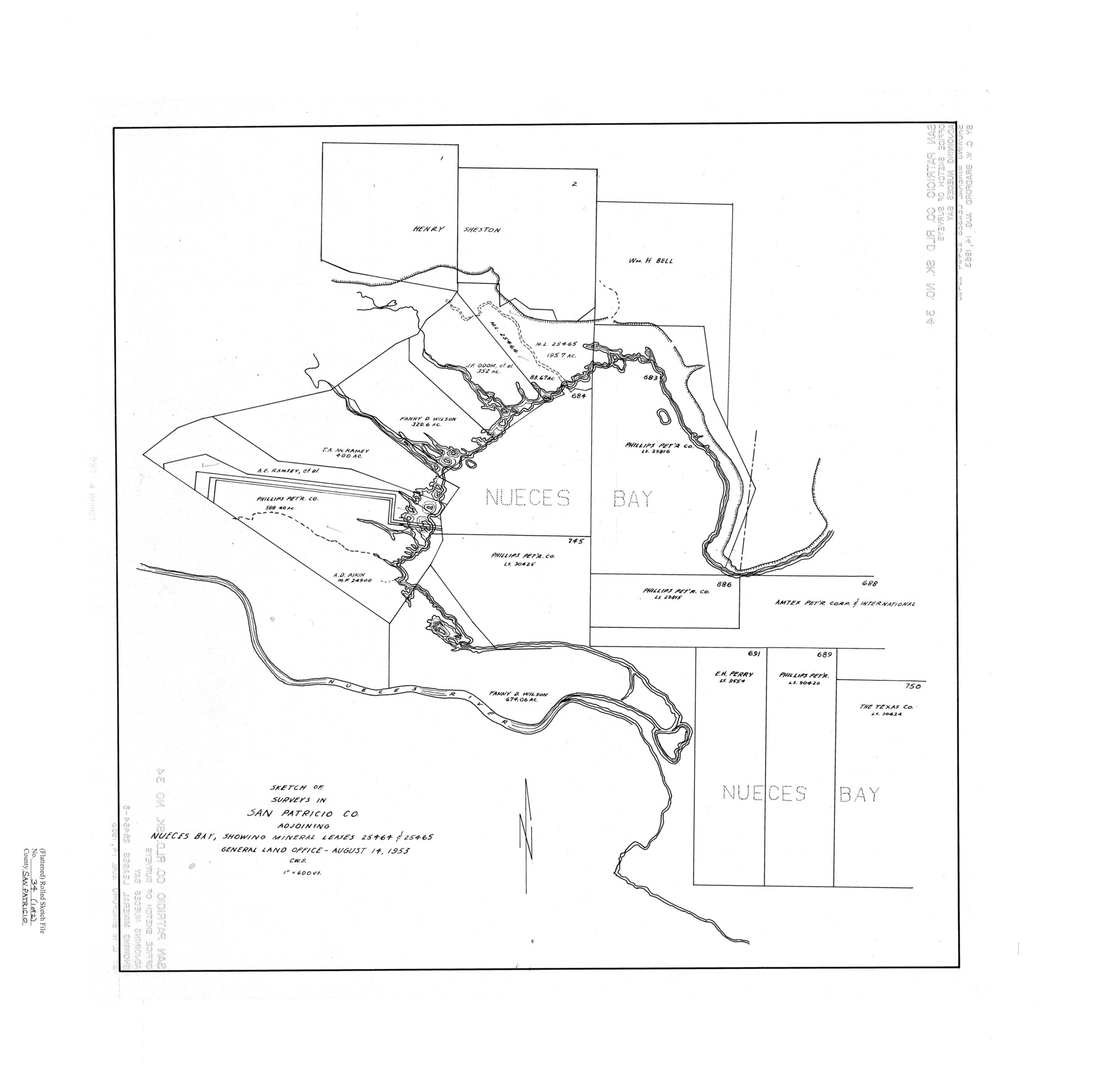 7584, San Patricio County Rolled Sketch 34, General Map Collection