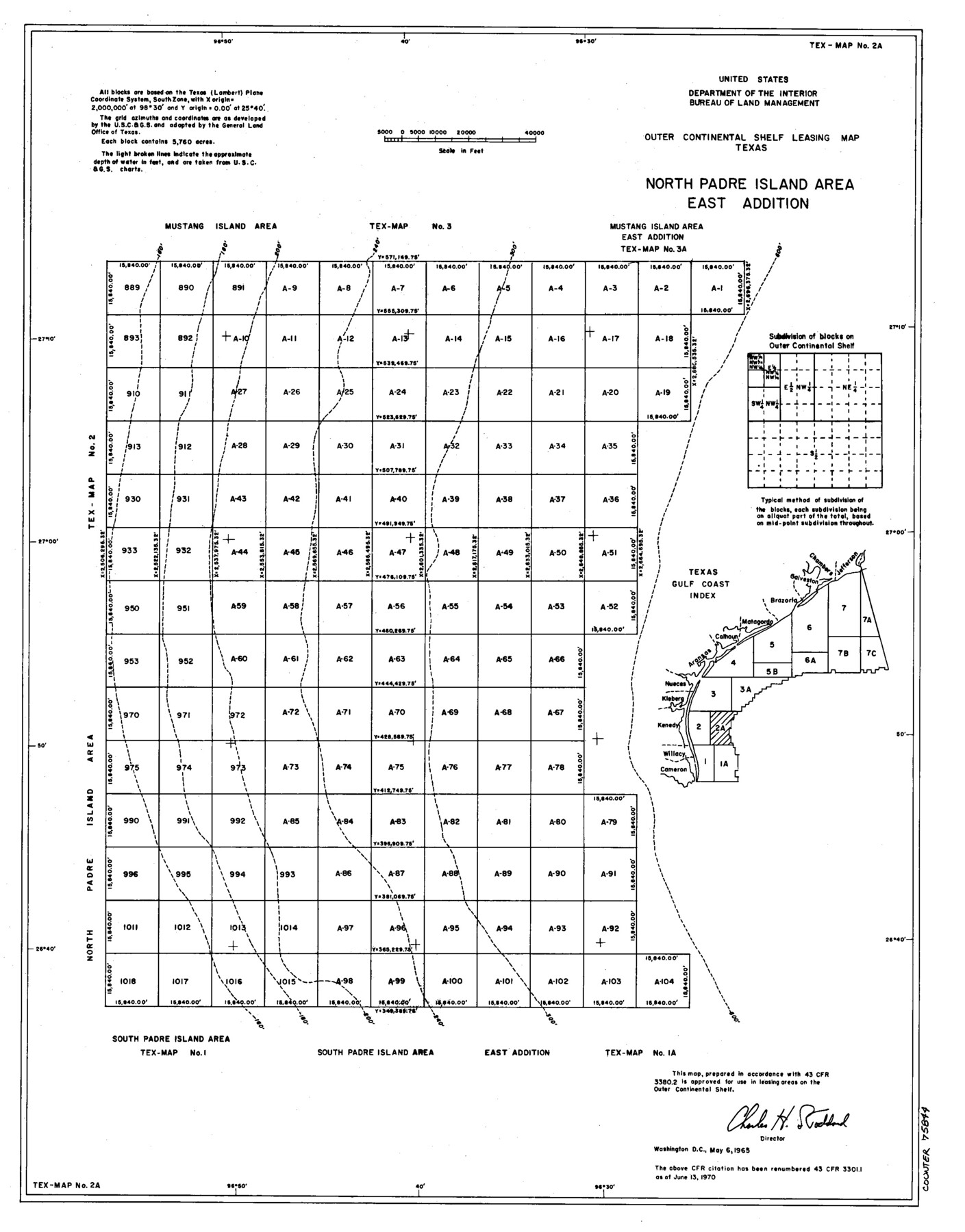 75844, Outer Continental Shelf Leasing Maps (Texas Offshore Operations), General Map Collection
