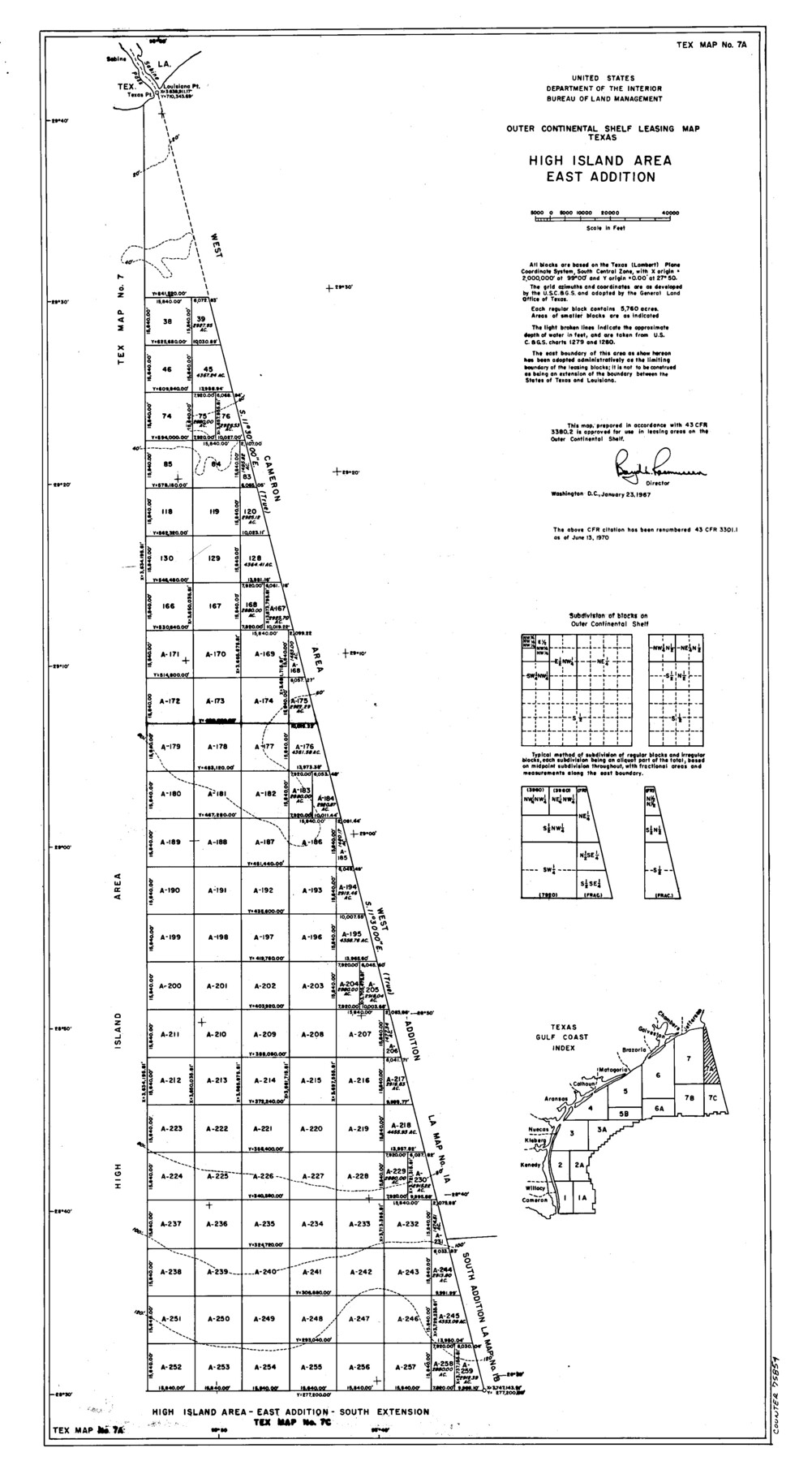 75854, Outer Continental Shelf Leasing Maps (Texas Offshore Operations), General Map Collection