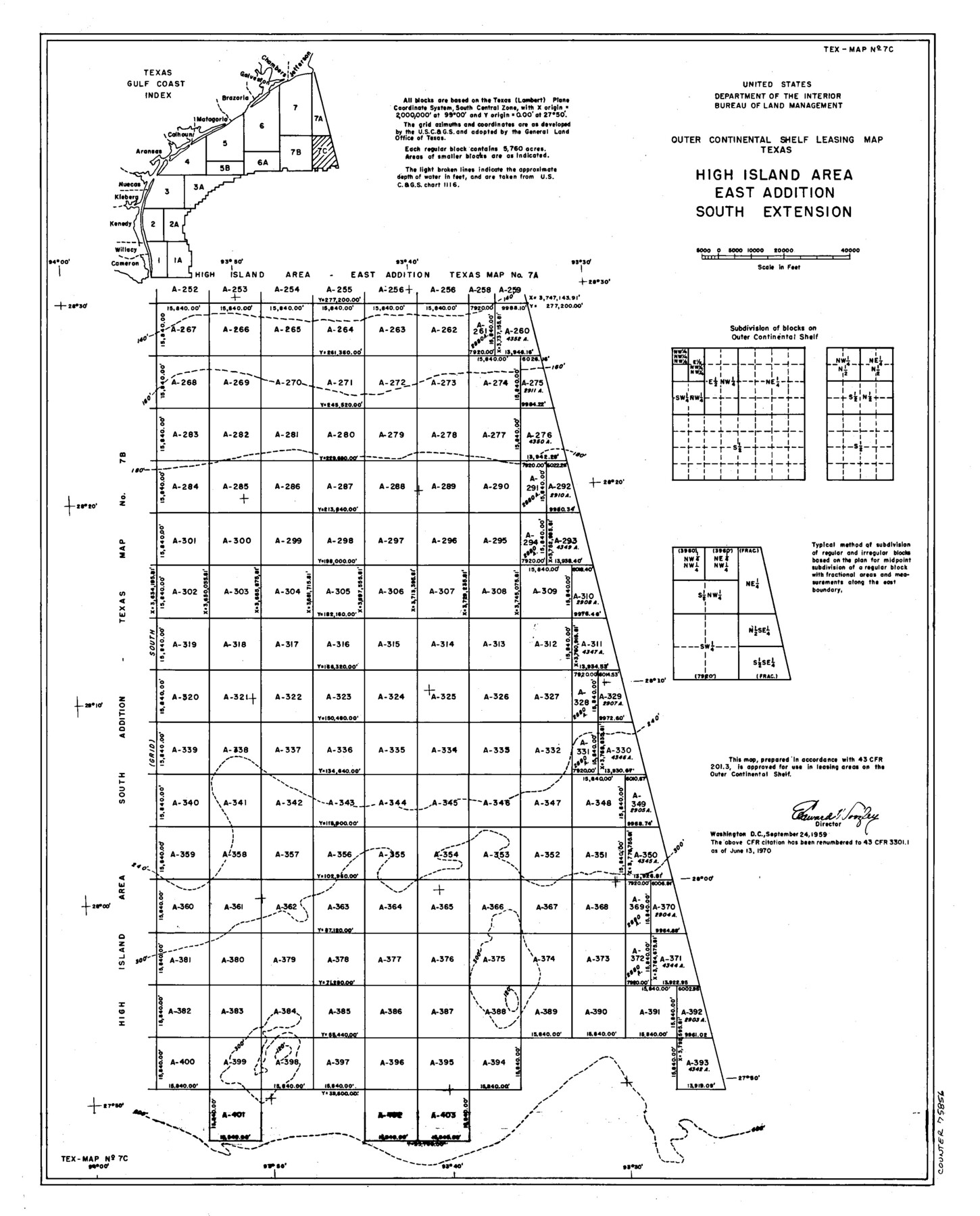 75856, Outer Continental Shelf Leasing Maps (Texas Offshore Operations), General Map Collection