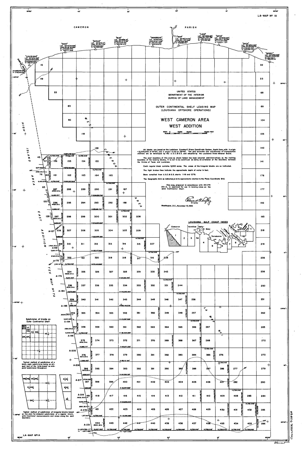 75860, Outer Continental Shelf Leasing Maps (Louisiana Offshore Operations), General Map Collection