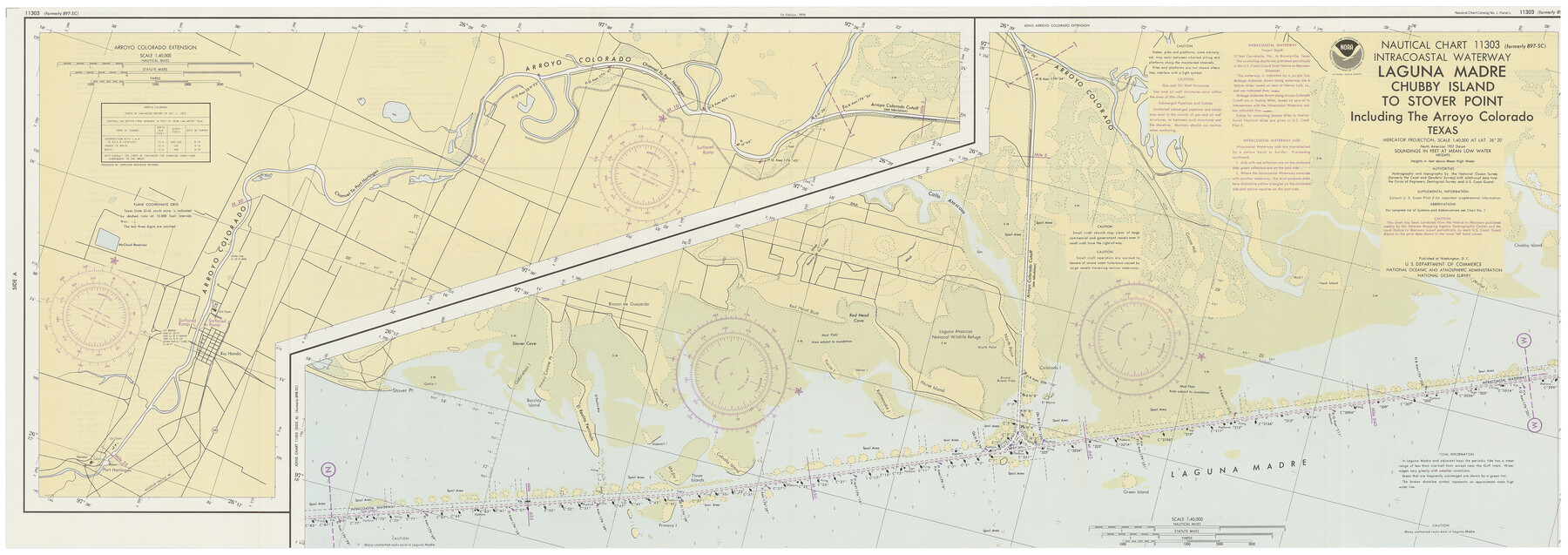 75900, Intracoastal Waterway - Laguna Madre - Chubby Island to Stover Point including the Arroyo Colorado, Texas, General Map Collection
