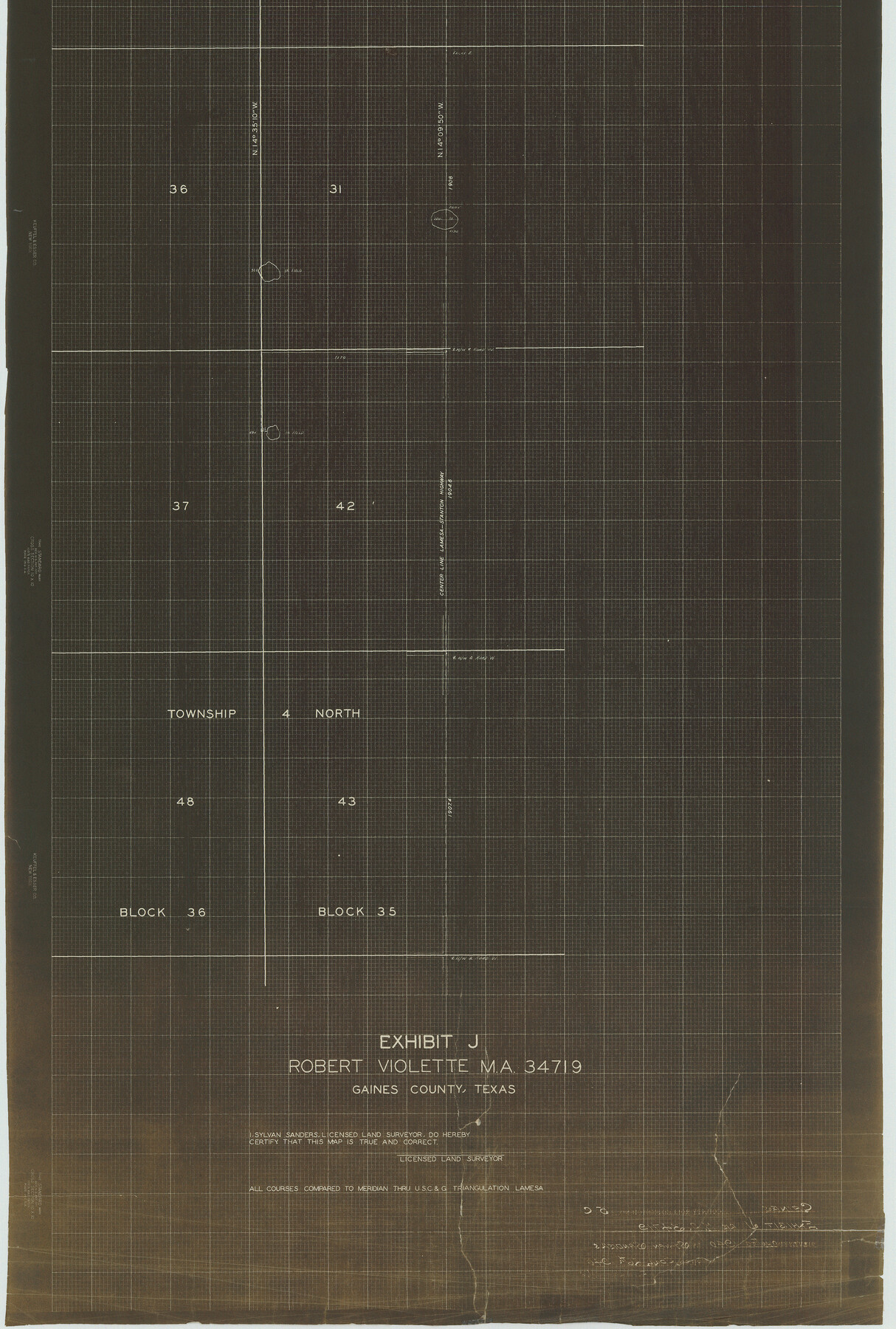 75929, Gaines County Rolled Sketch 15C, General Map Collection