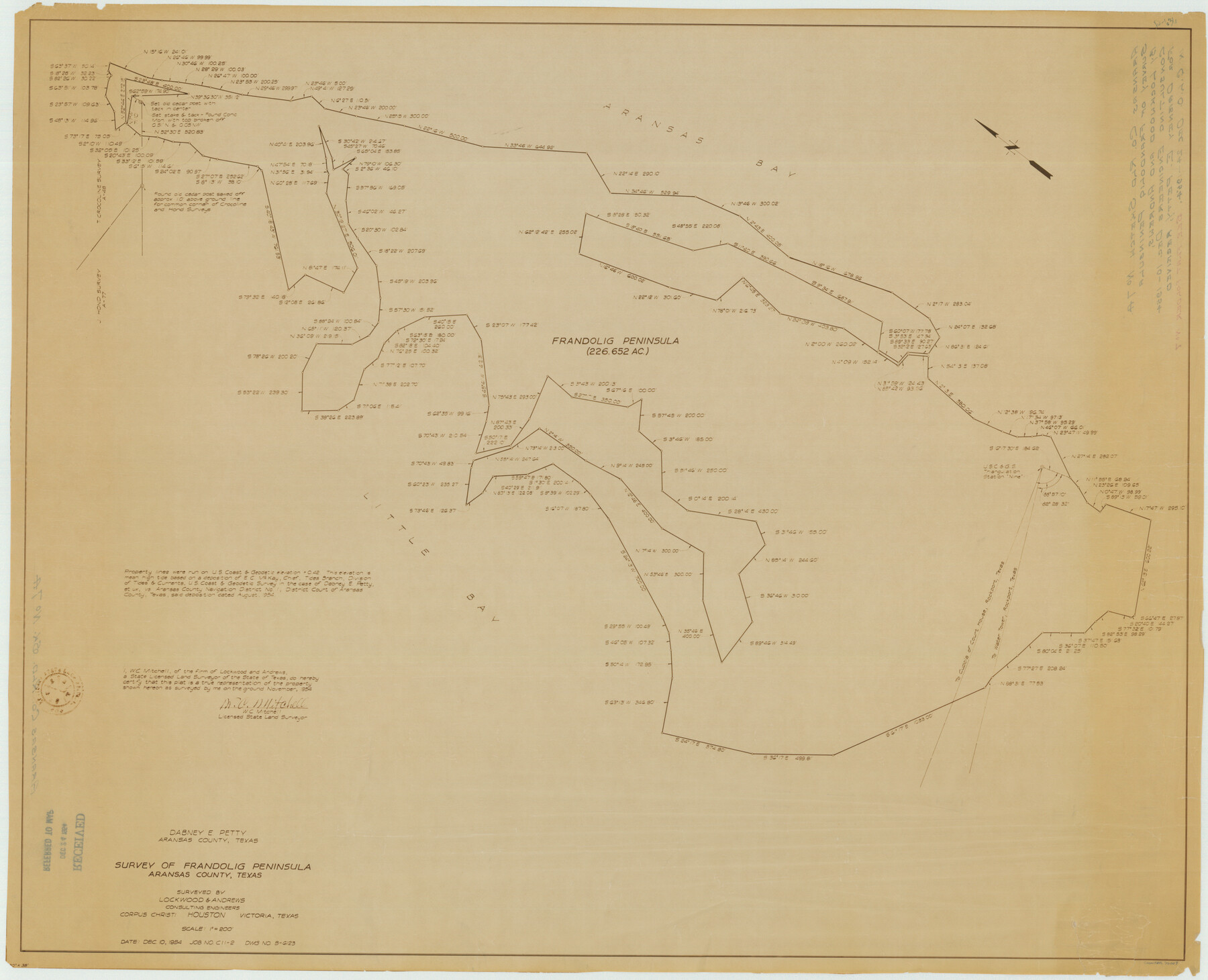 76009, Aransas County Rolled Sketch 7A, General Map Collection