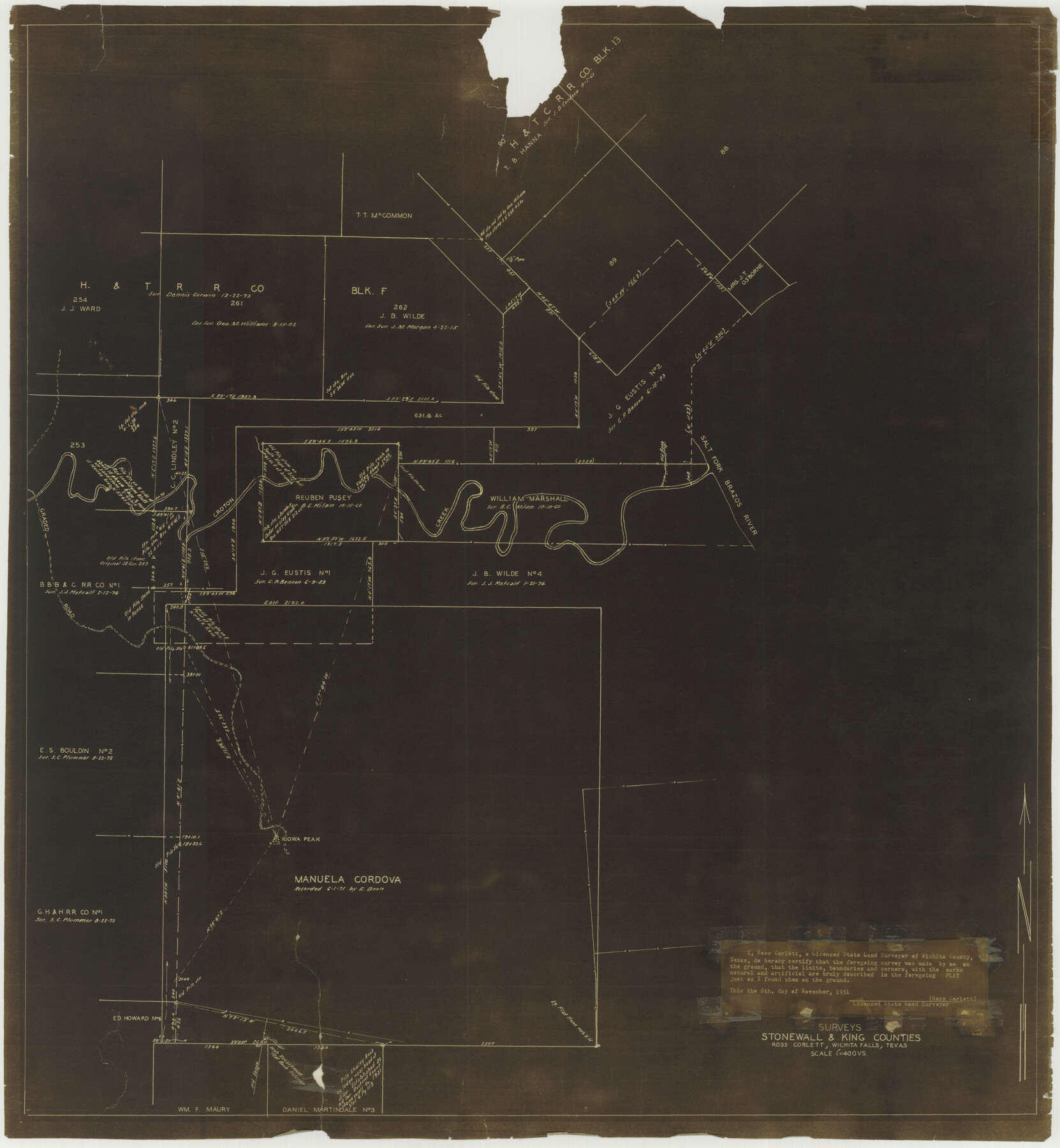 76011, Stonewall County Rolled Sketch 22, General Map Collection