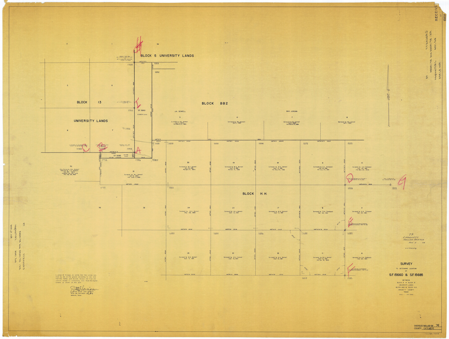 76013, Crockett County Rolled Sketch 79, General Map Collection